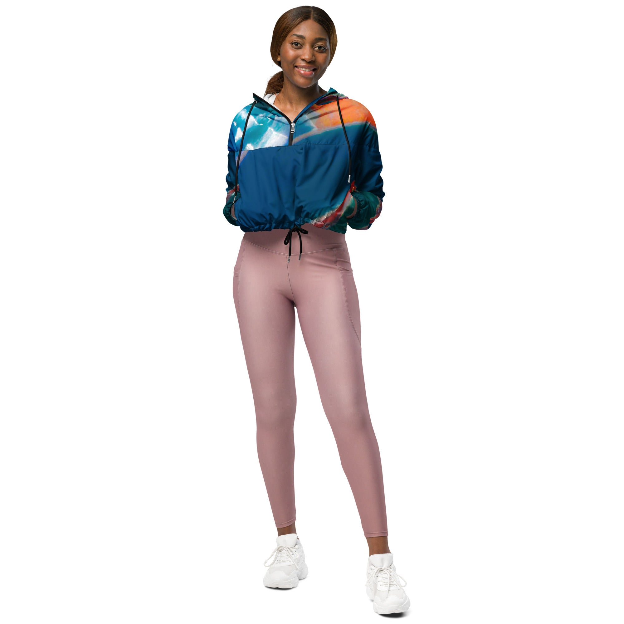 Bay Jetties Women’s Cropped Windbreaker Triboca Arts XS