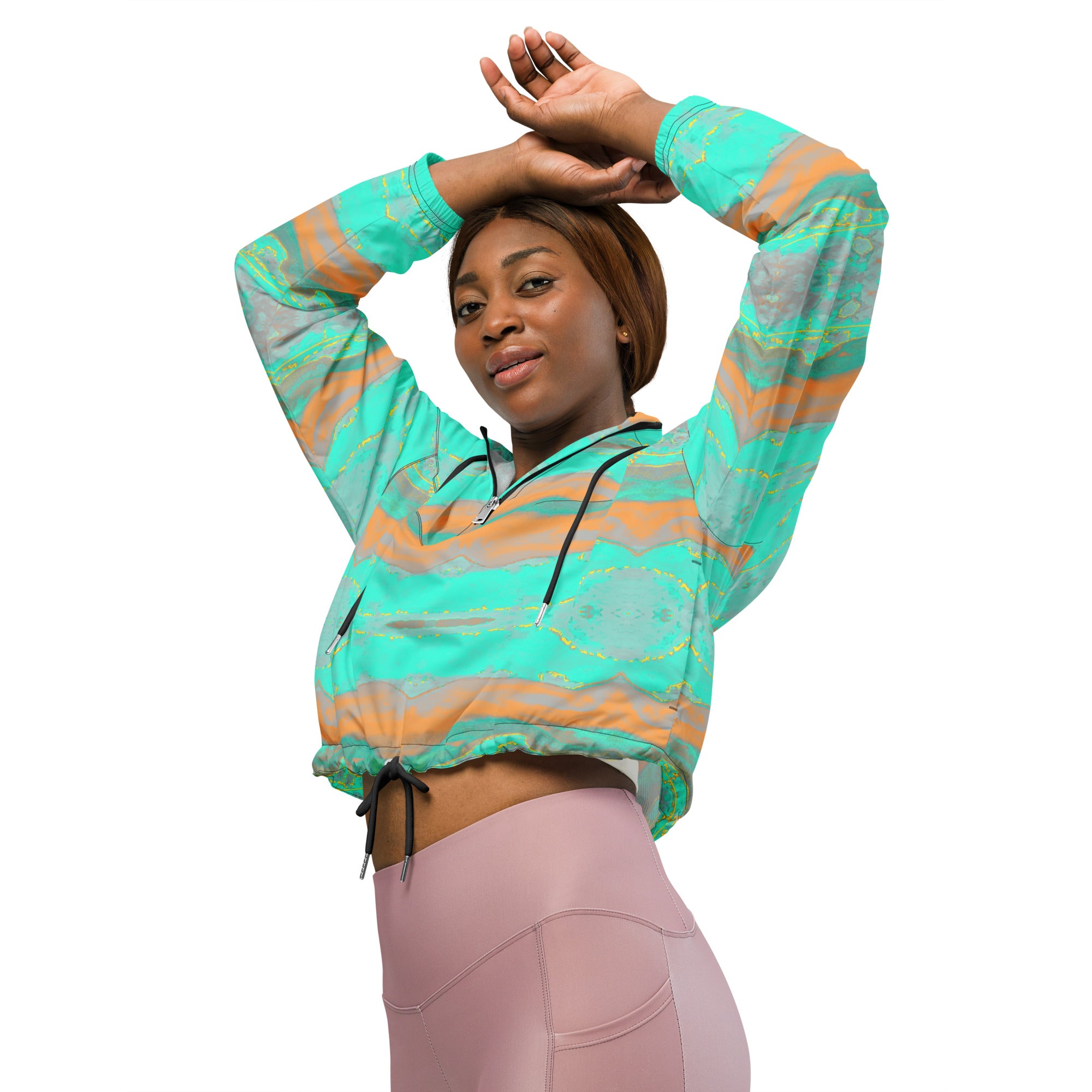 Gulf Shore Women's Cropped Windbreaker Triboca Arts