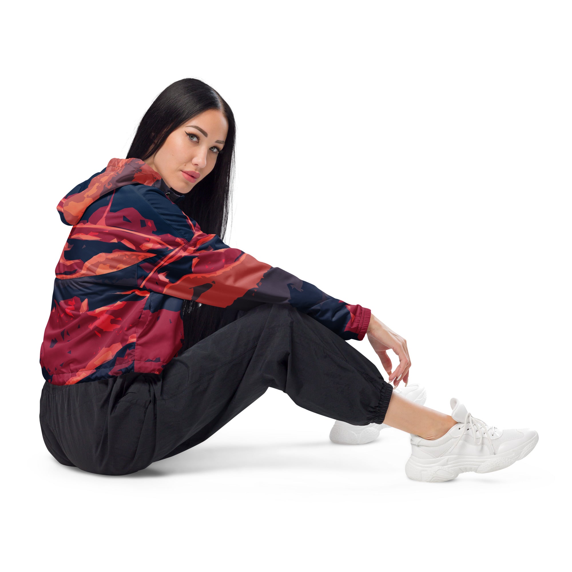 Gulf Shore Women’s Cropped Windbreaker Triboca Arts