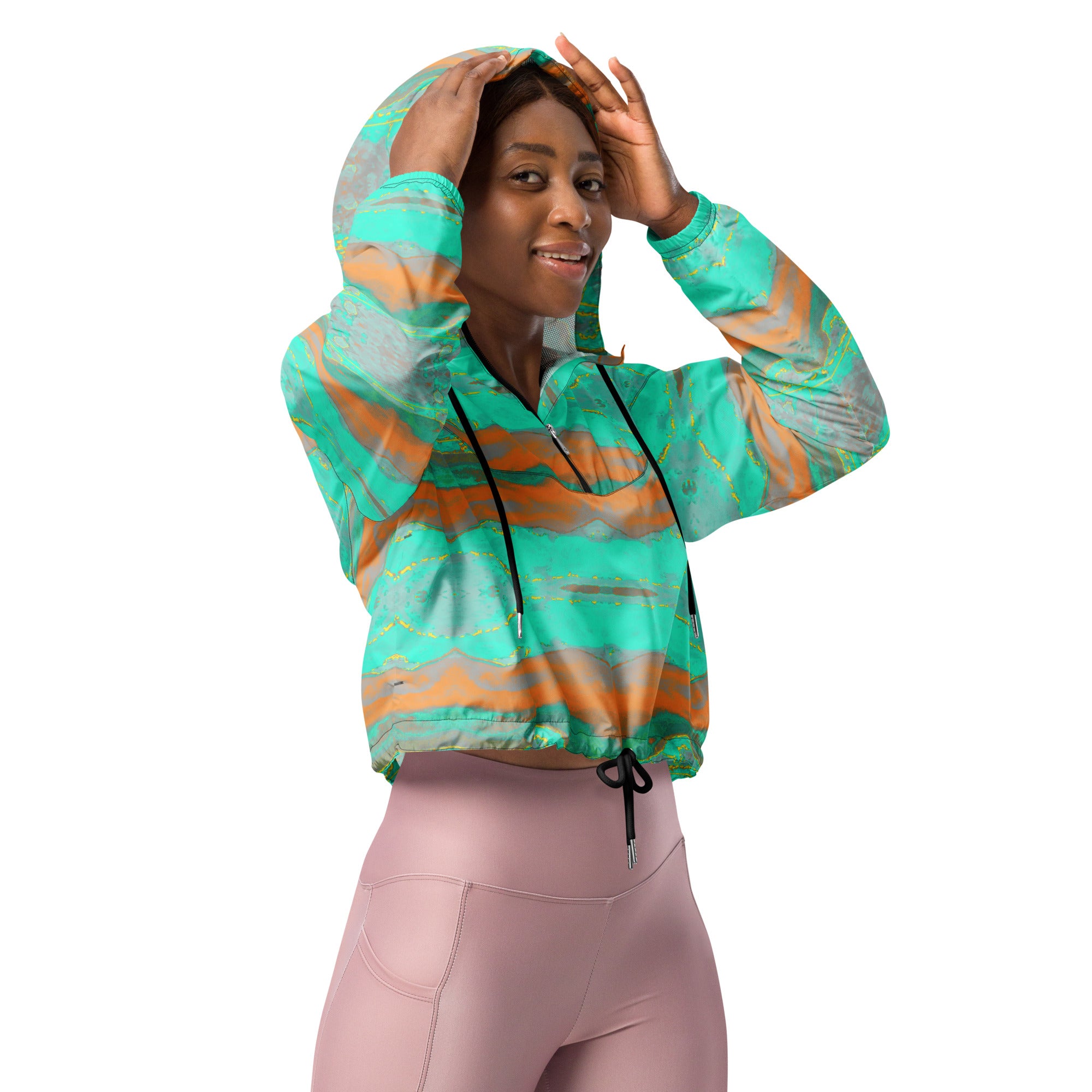 Gulf Shore Women's Cropped Windbreaker Triboca Arts
