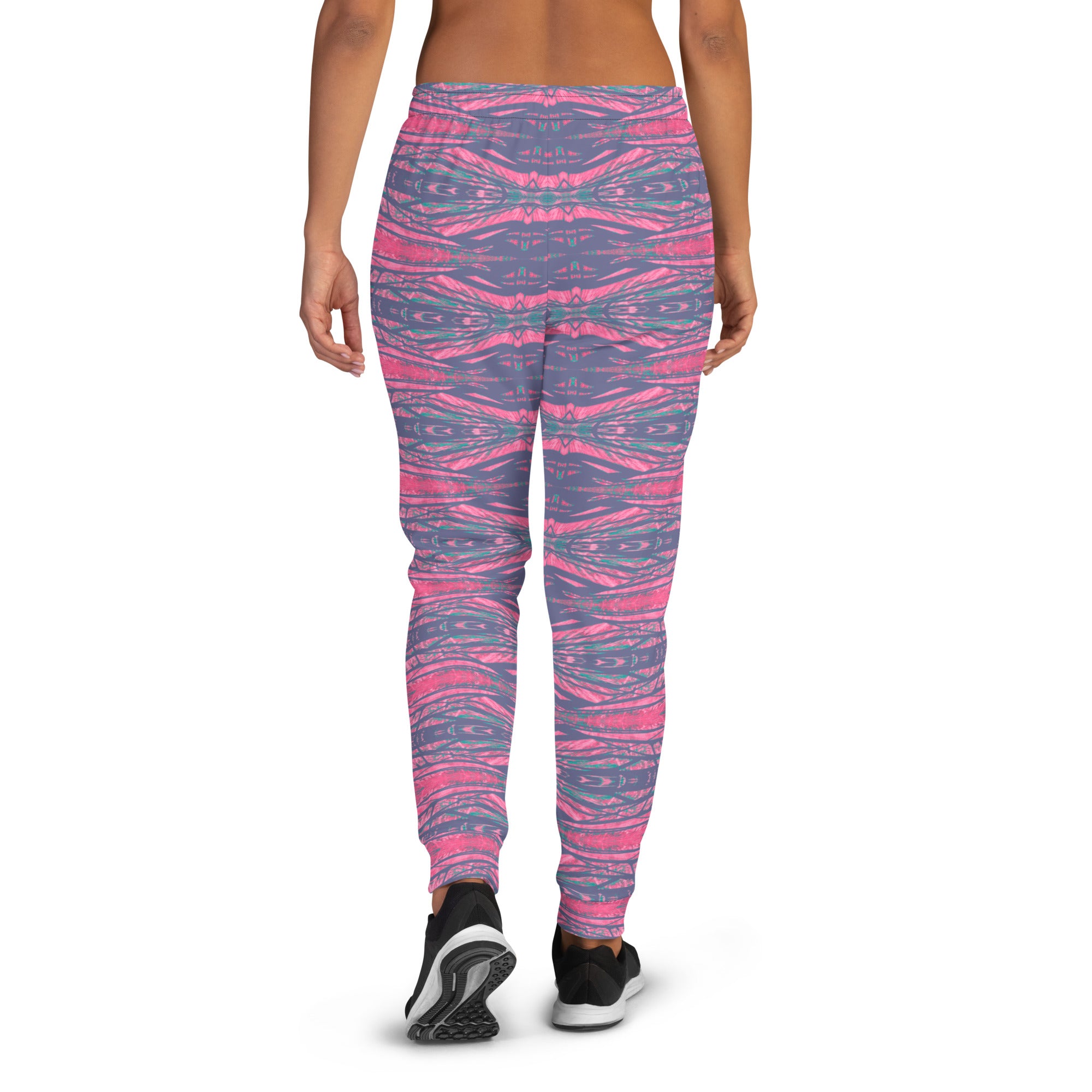 Shadows Gray On Pink Women's Eco-Friendly Joggers Triboca Arts   