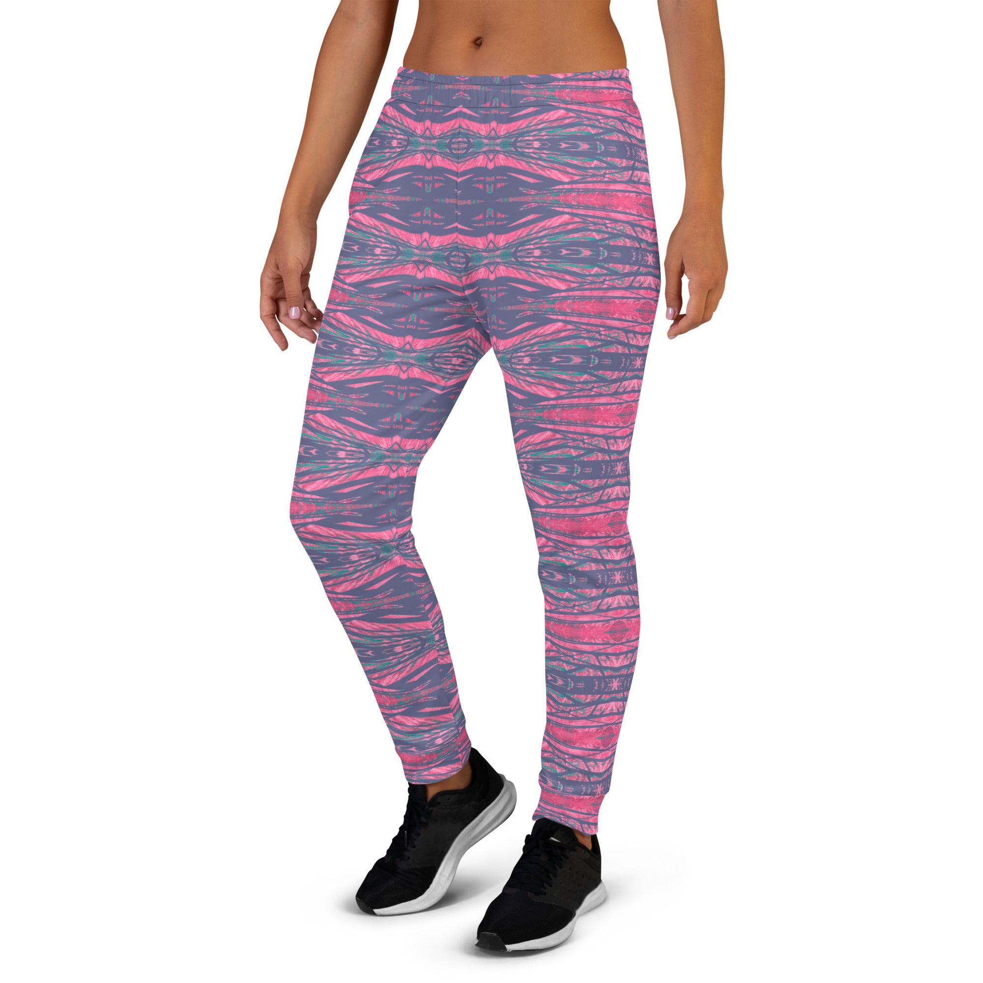 Shadows Gray On Pink Women's Eco-Friendly Joggers Triboca Arts