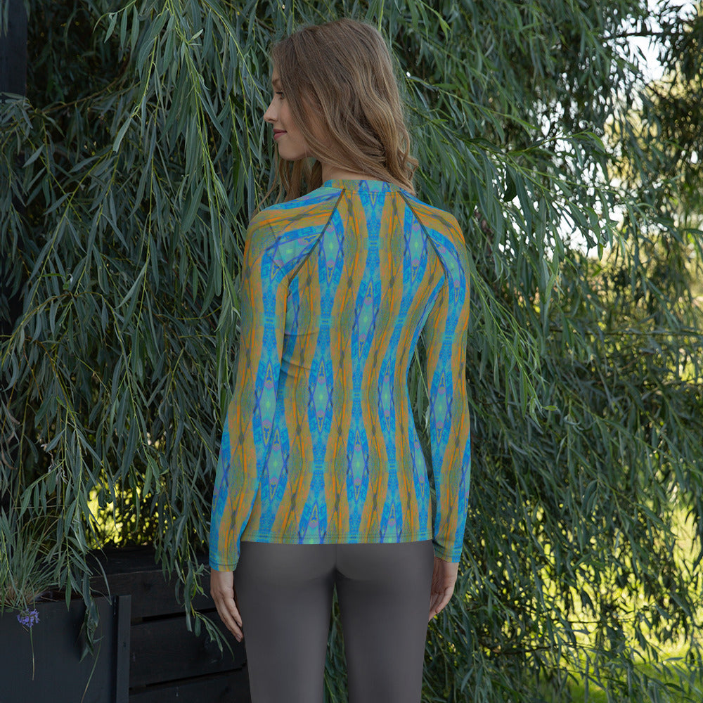 Texas Turquoise Women's Long-Sleeve Rash Guard Triboca Arts