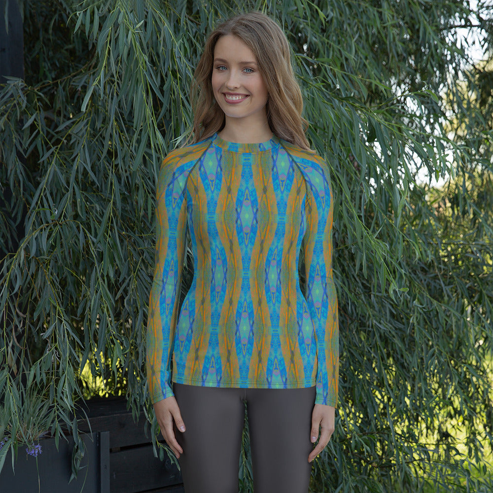 Texas Turquoise Women's Long-Sleeve Rash Guard Triboca Arts XS