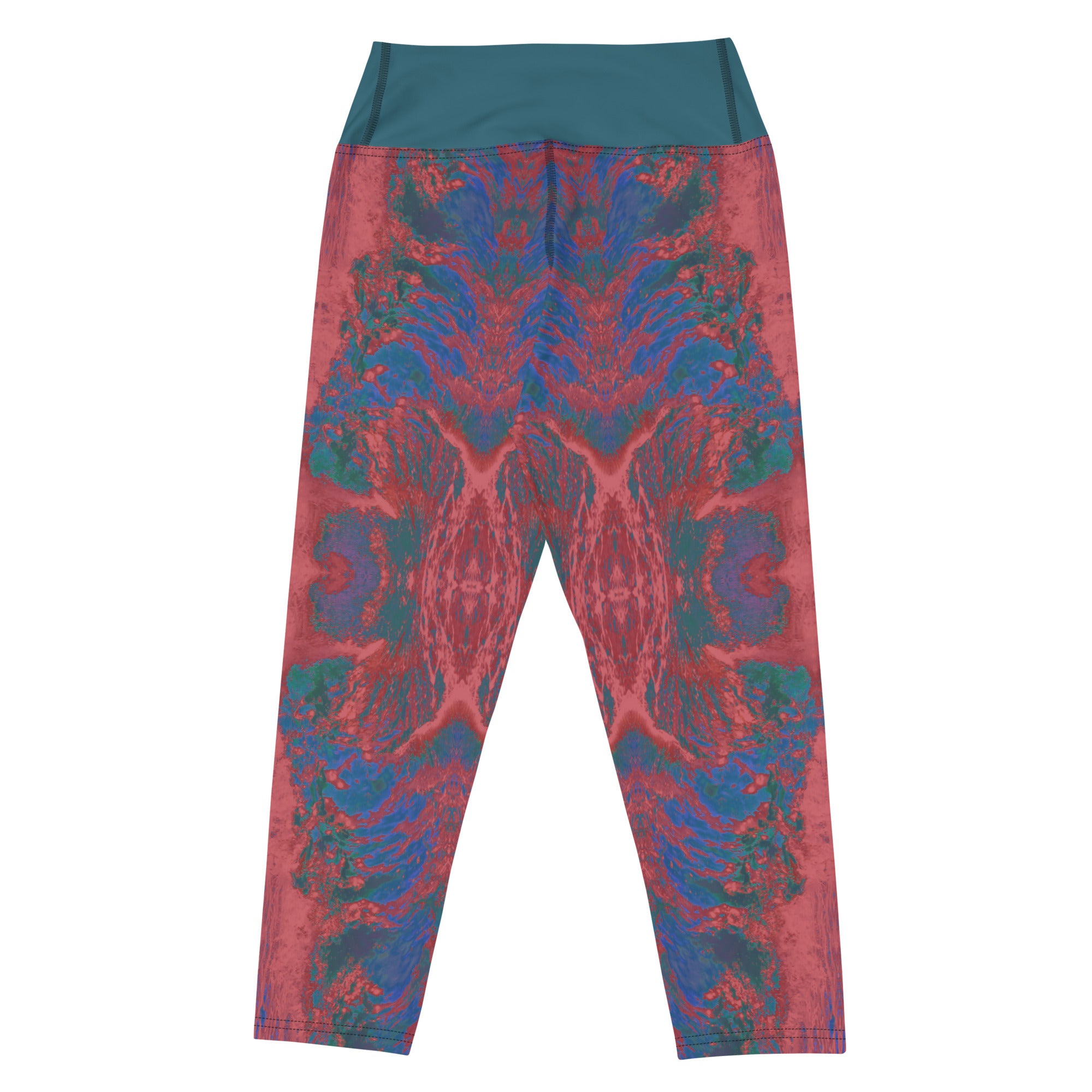 Salmon Reef Yoga Capri Leggings Triboca Arts
