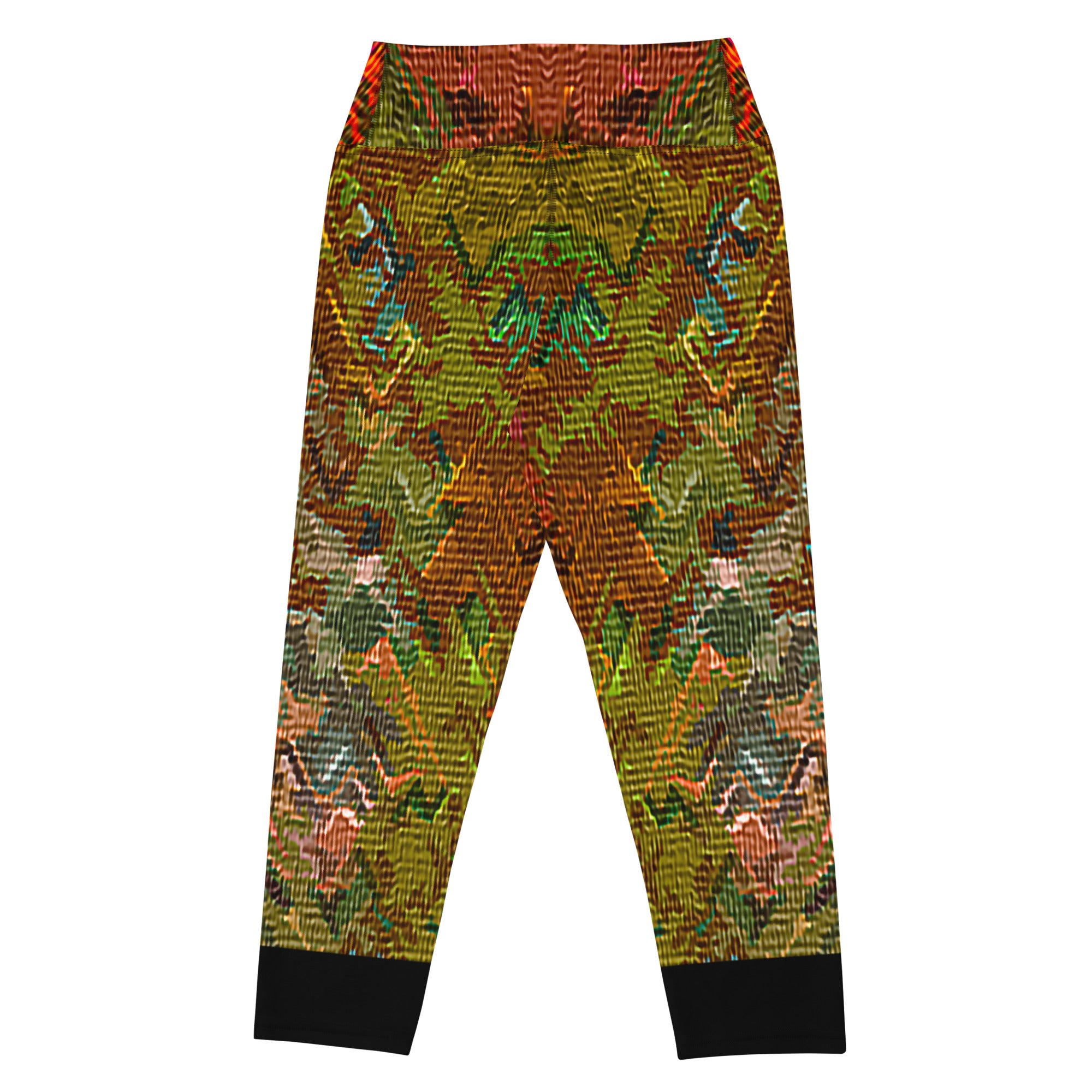 Prismatic Eccentric Canvas Yoga Capri Leggings Triboca Arts   