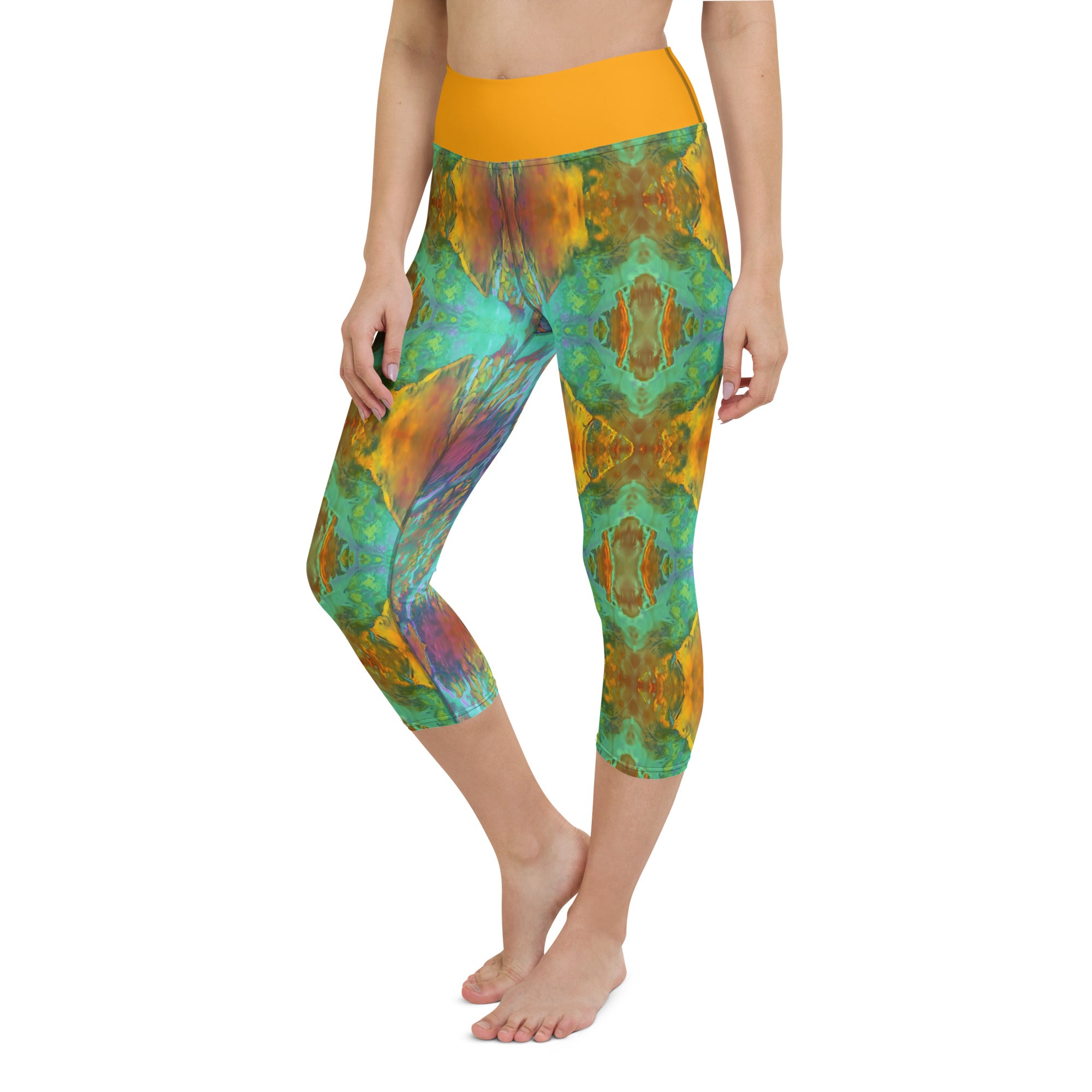 Gold Canyon Yoga Capri Leggings Triboca Arts