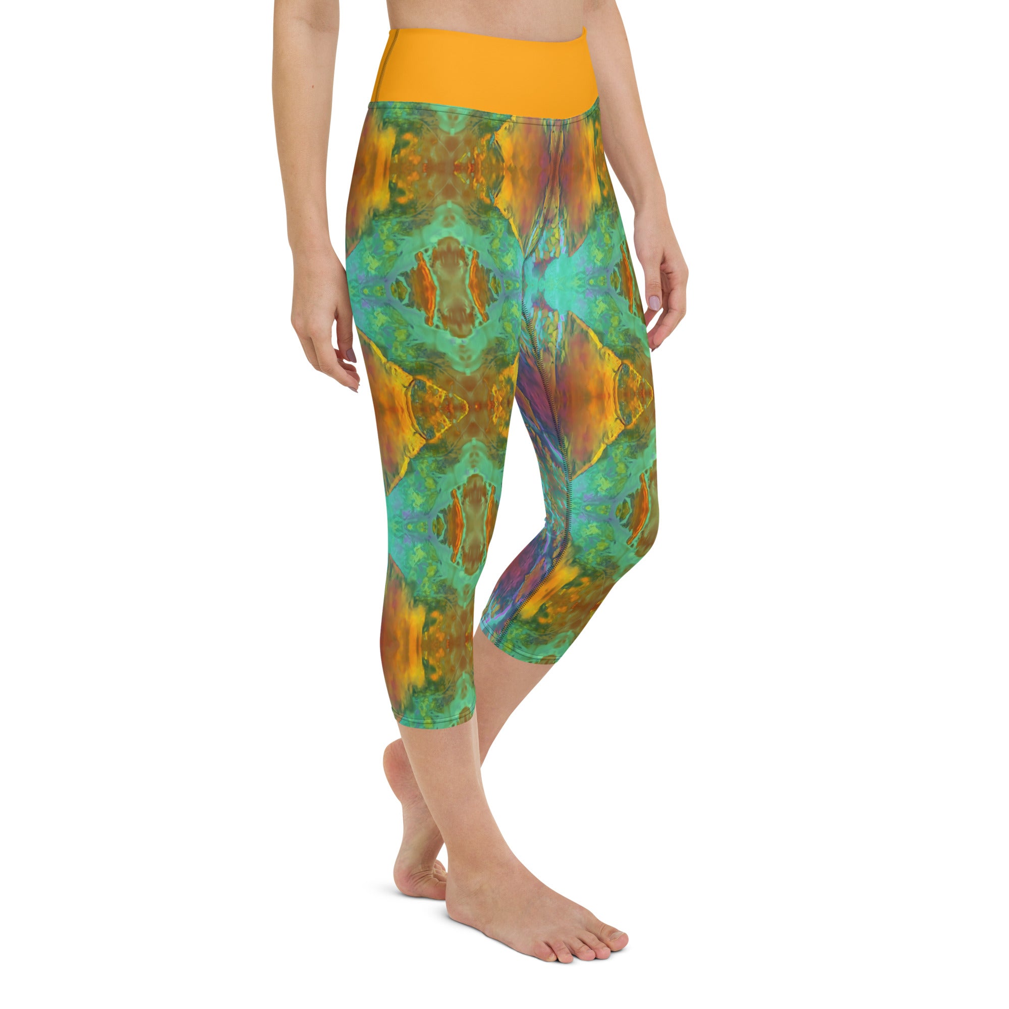 Gold Canyon Yoga Capri Leggings Triboca Arts