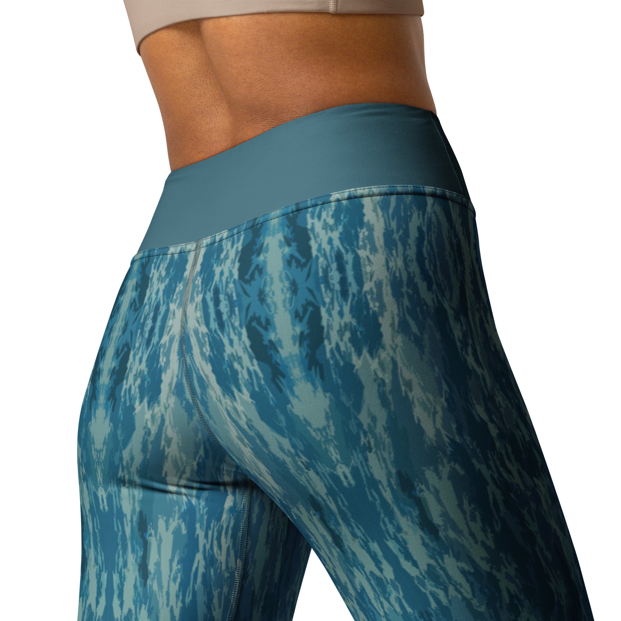 Salmon Reef Yoga Leggings Triboca Arts