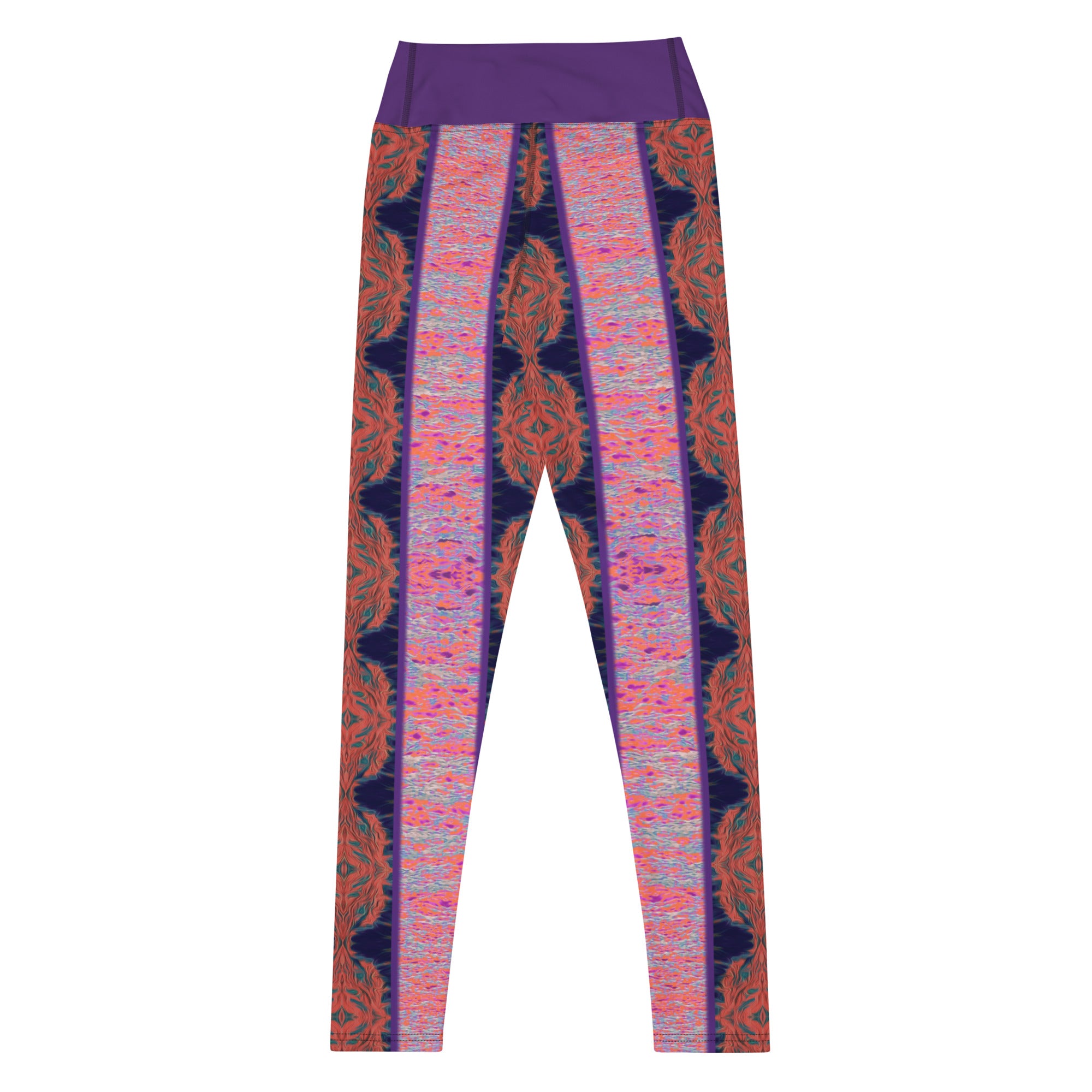 Salmon Reef Yoga Leggings Triboca Arts