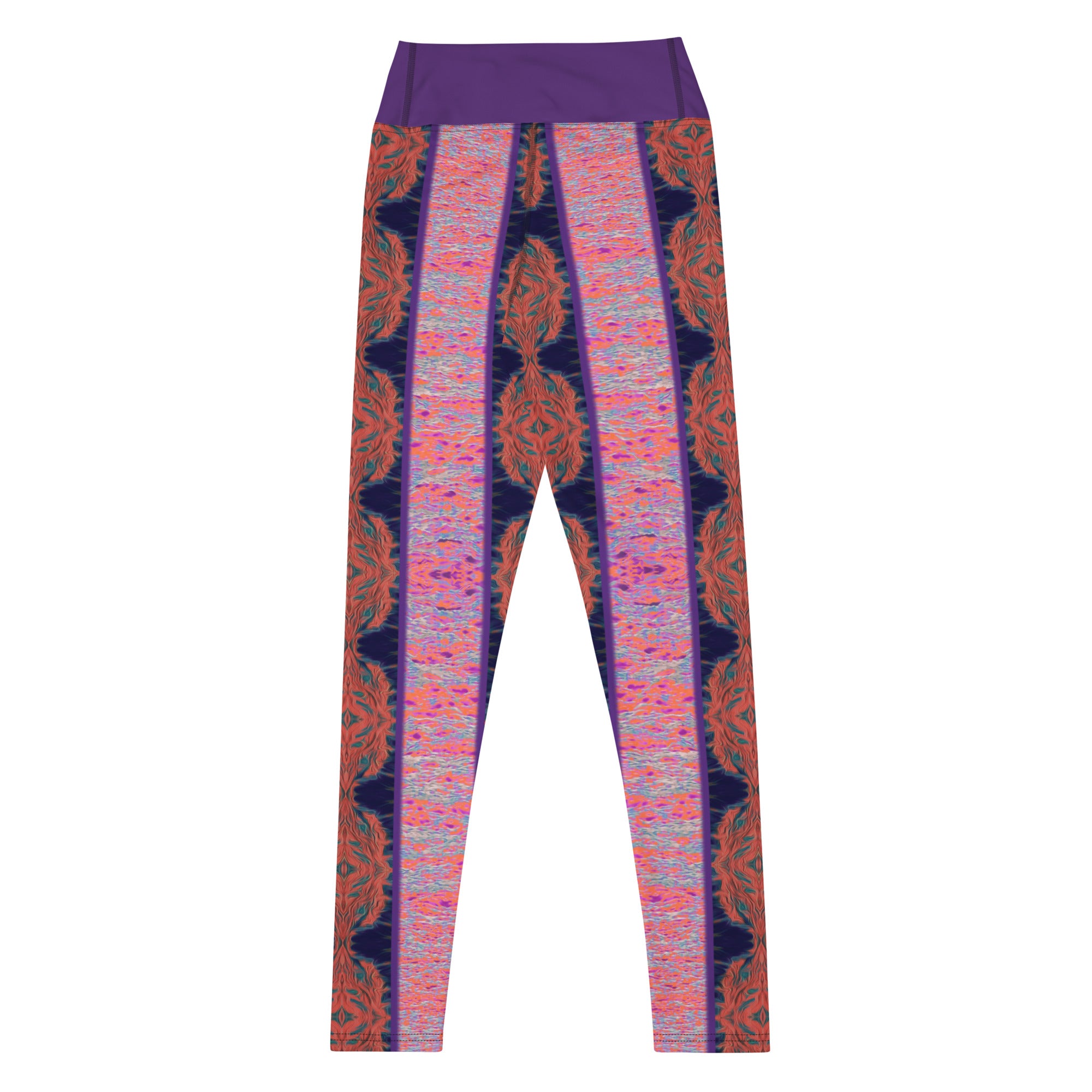 Salmon Reef Yoga Leggings Triboca Arts   