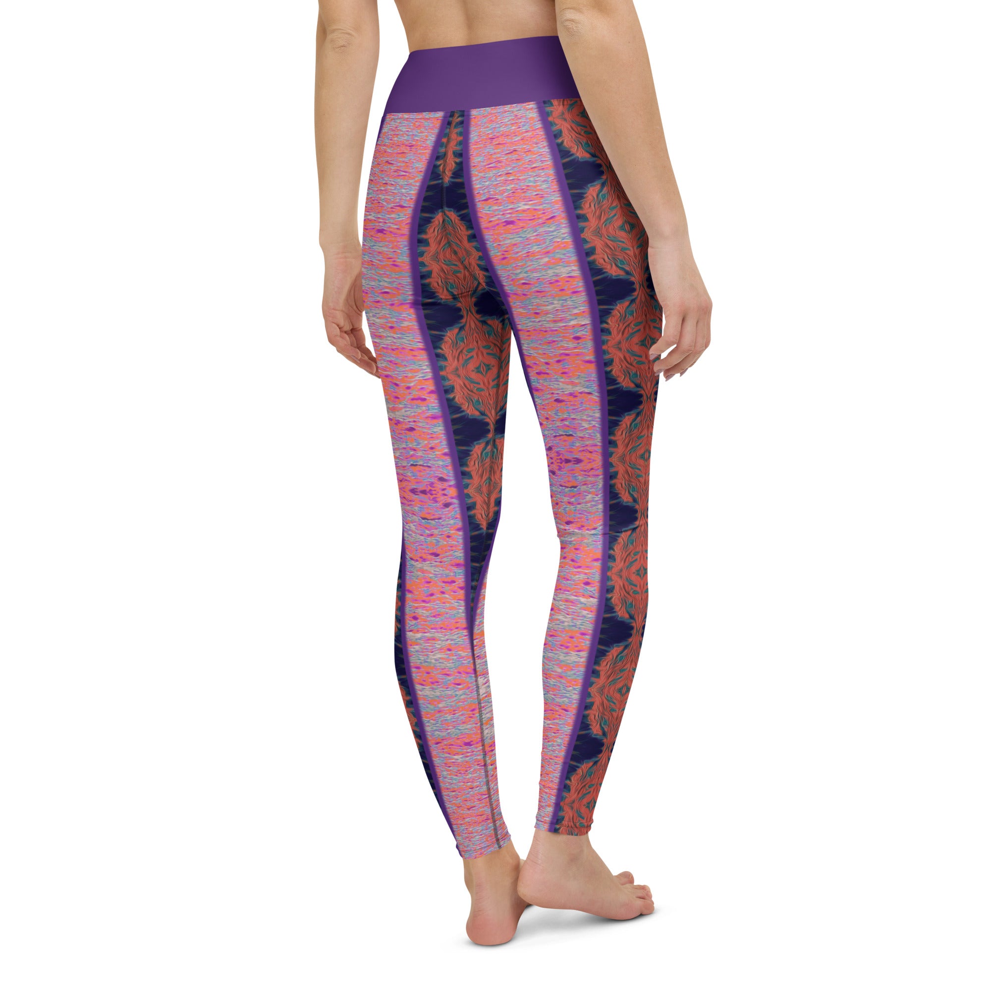 Salmon Reef Yoga Leggings Triboca Arts