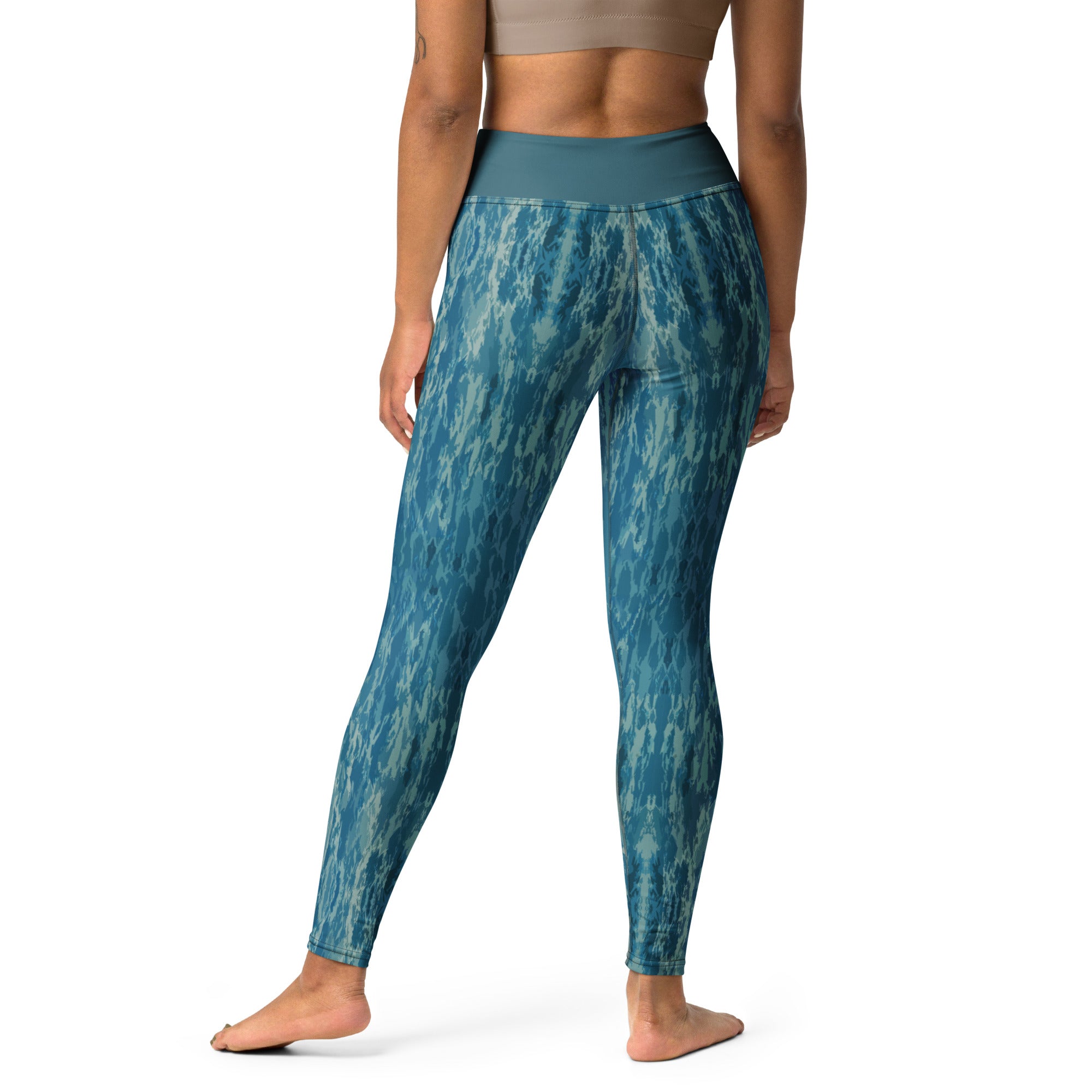 Salmon Reef Yoga Leggings Triboca Arts