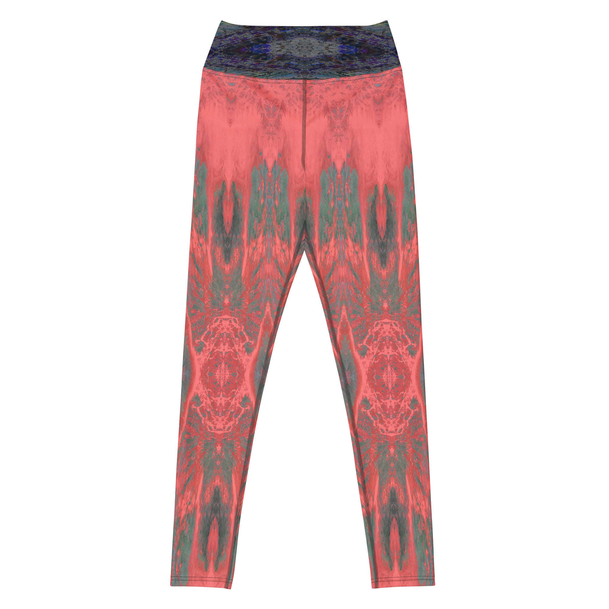 Salmon Reef Yoga Leggings Triboca Arts