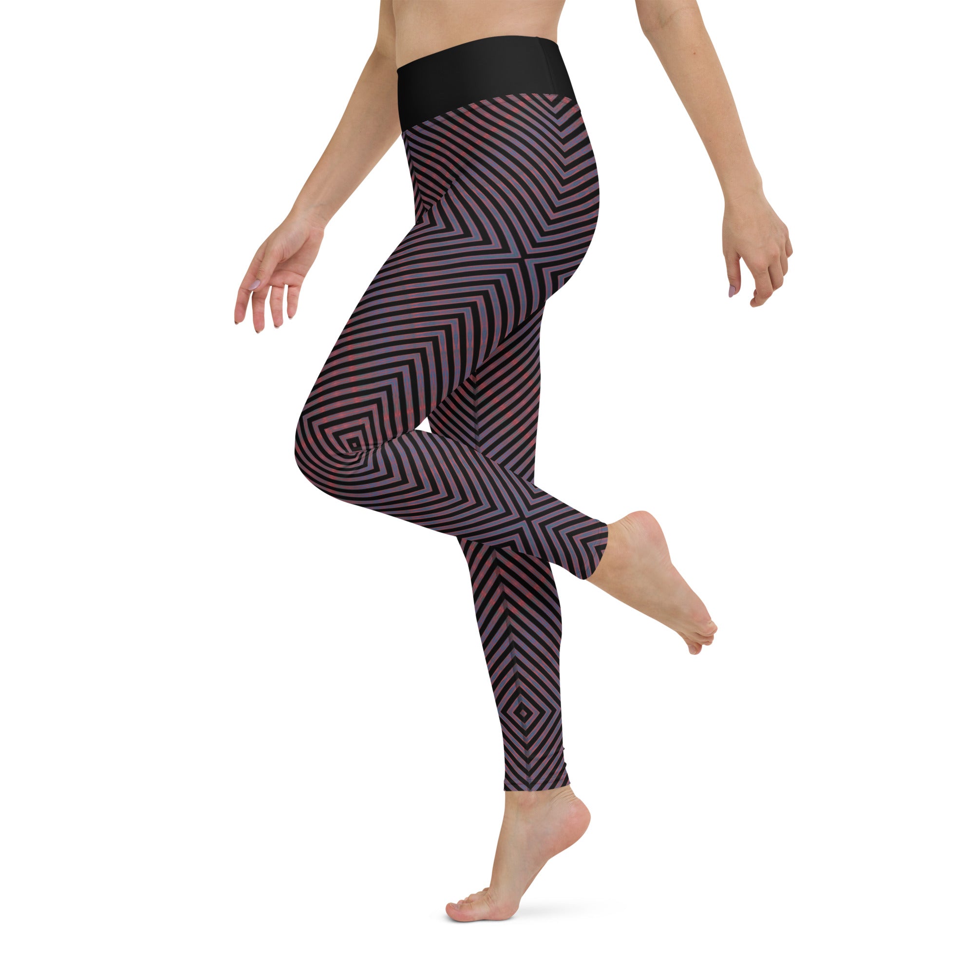 Salmon Reef Yoga Leggings Triboca Arts