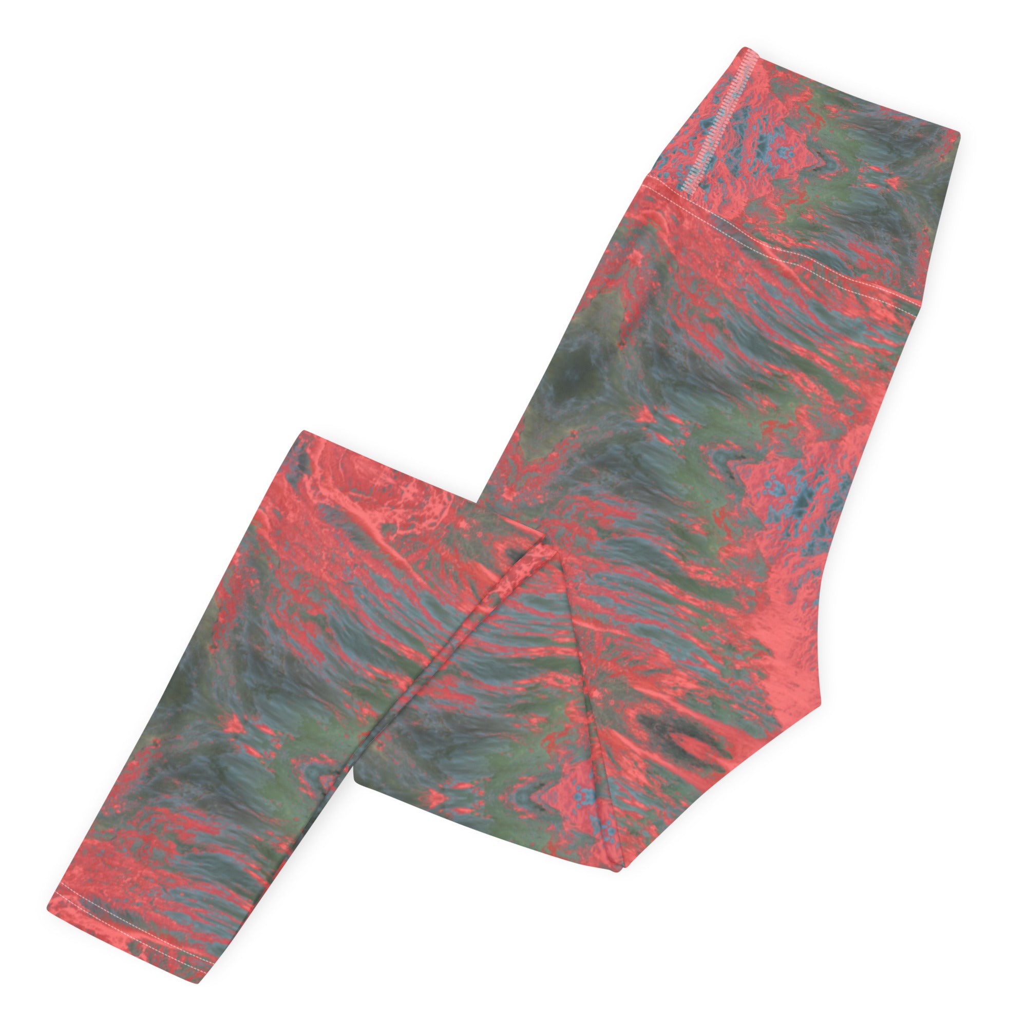 Salmon Reef Yoga Leggings Triboca Arts