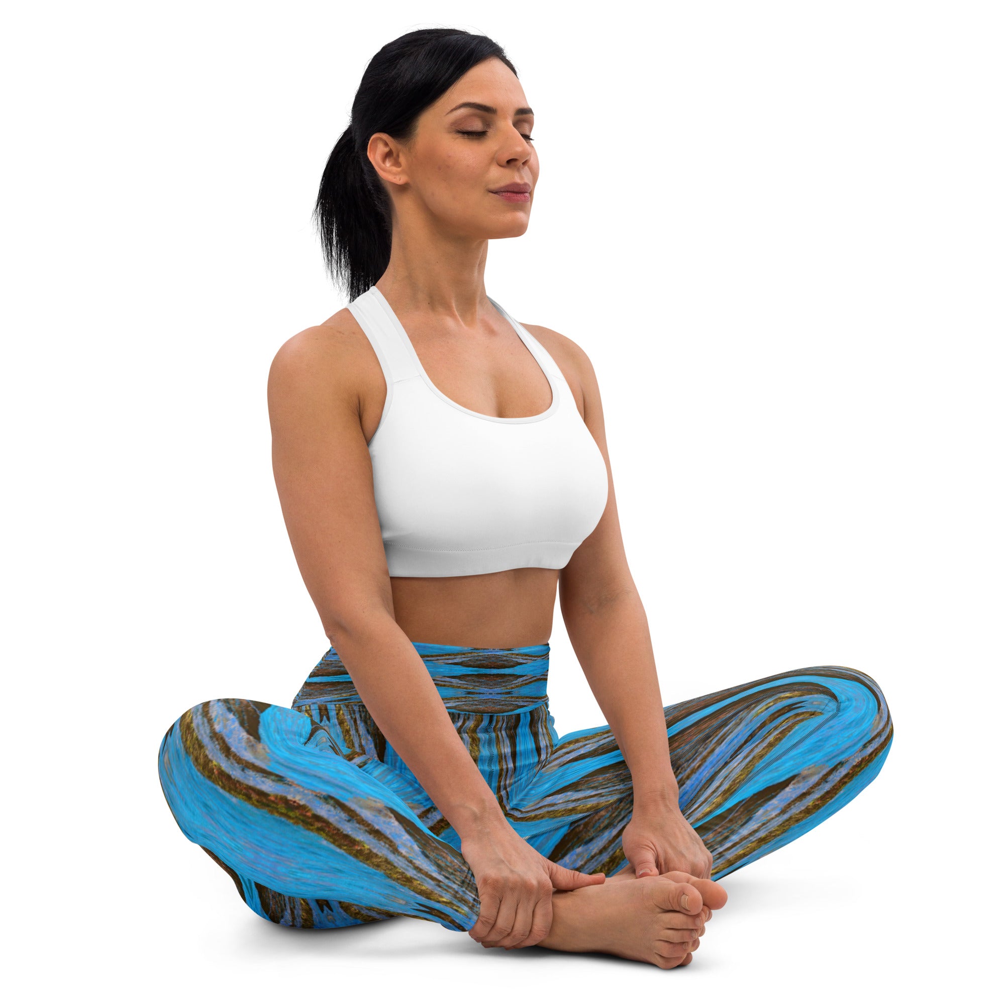 Monterey Azul Yoga Leggings Triboca Arts