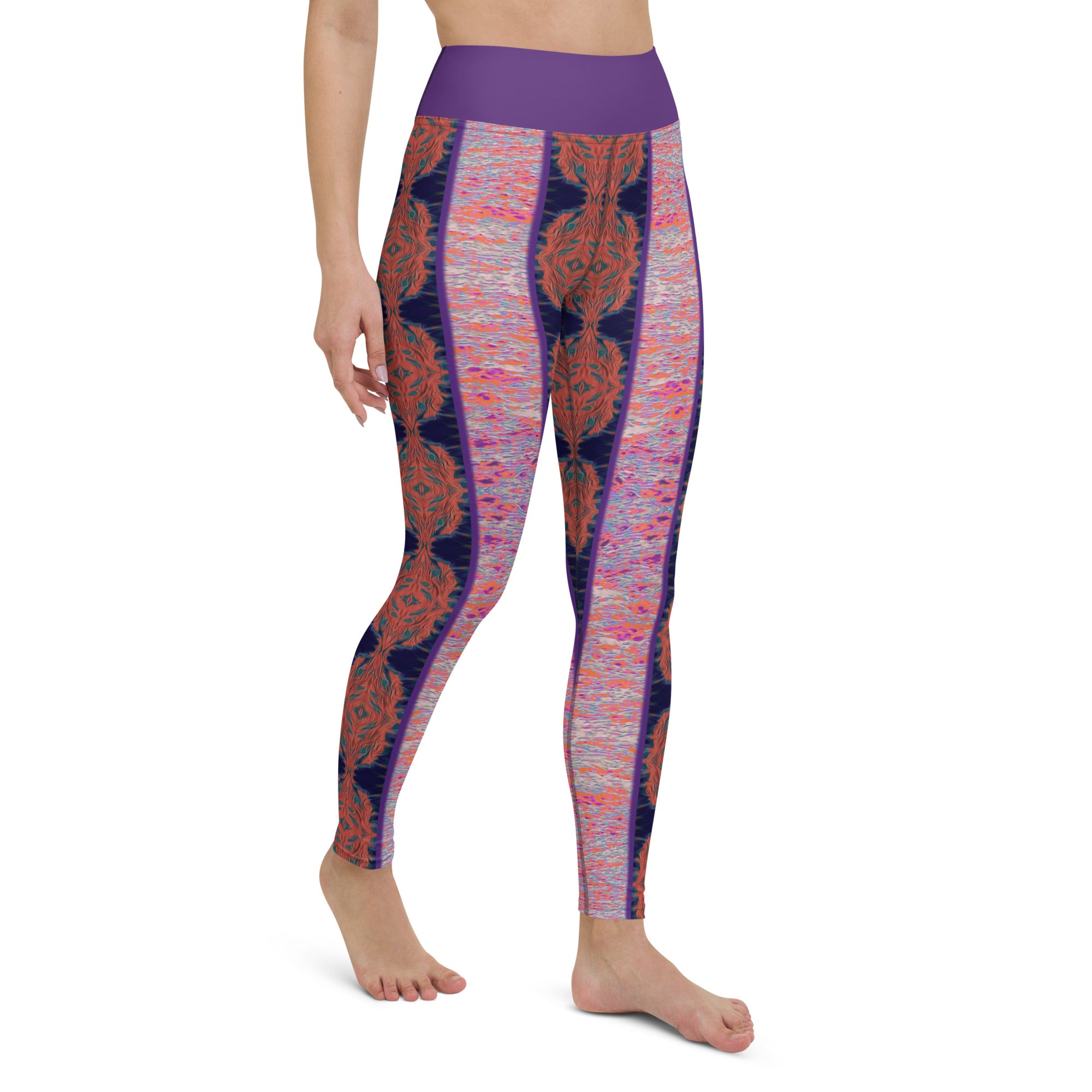 Salmon Reef Yoga Leggings Triboca Arts