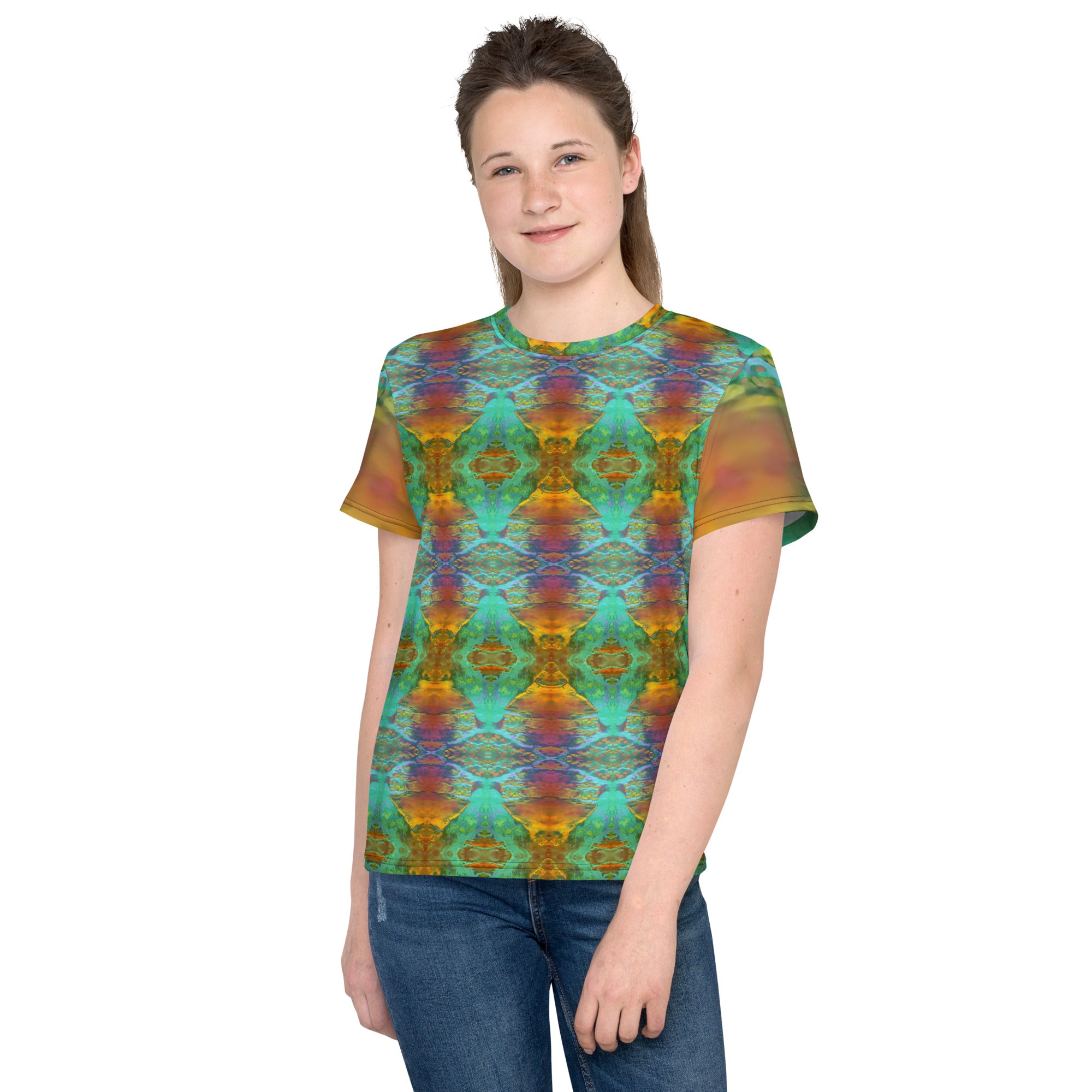 Gold Canyon Young Women's Crew Neck T-Shirt Triboca Arts 8  