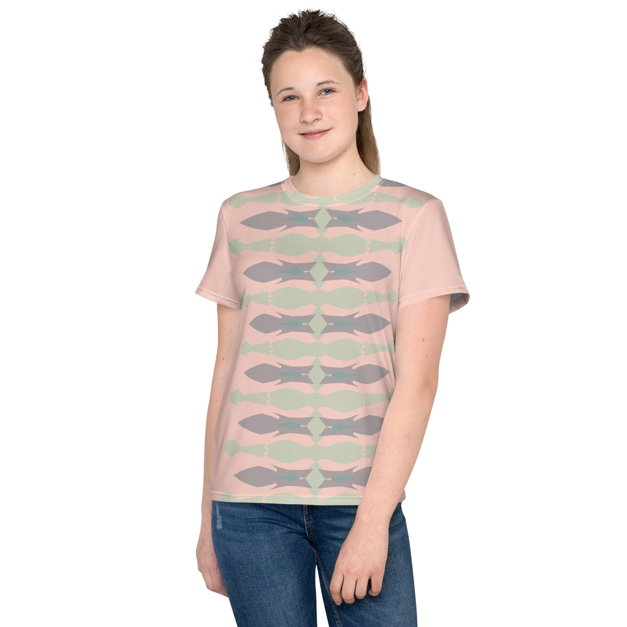 Gulf Shore Young Women's Crew Neck T-Shirt Triboca Arts 8  