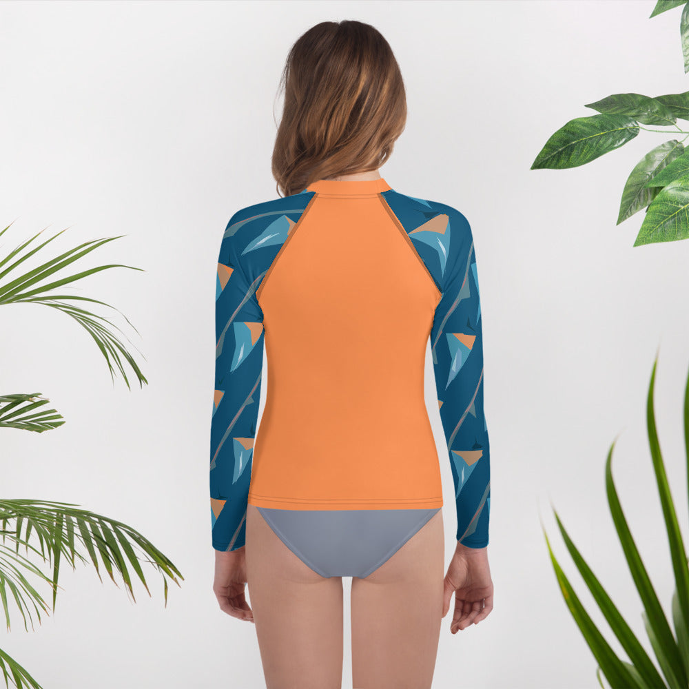Bay Jetties Young Women's Long-Sleeve Rash Guard Triboca Arts
