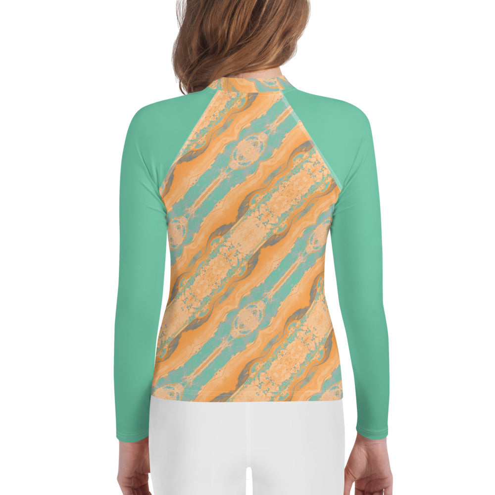 Gulf Shore Young Women's Long-Sleeve Rash Guard Triboca Arts