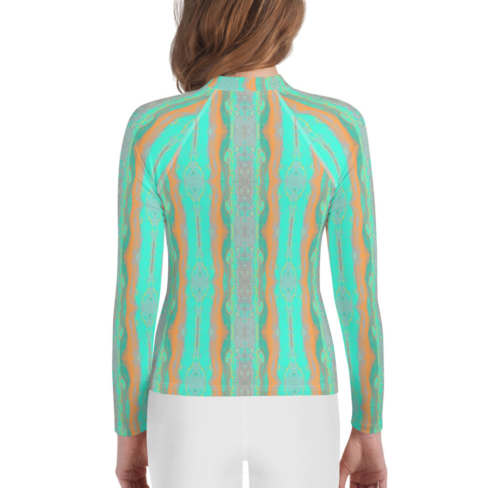 Gulf Shore Young Women's Long-Sleeve Rash Guard Triboca Arts