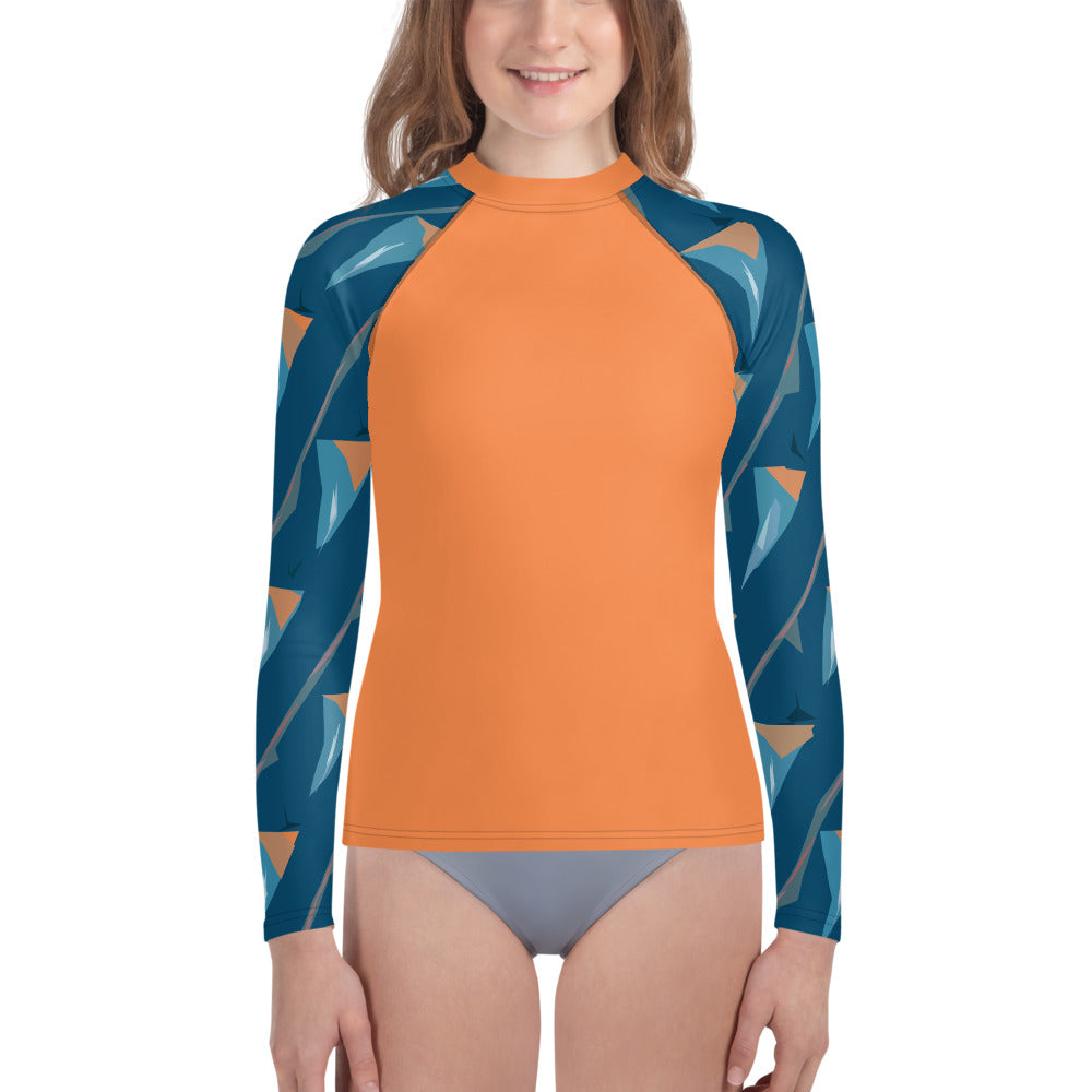 Bay Jetties Young Women's Long-Sleeve Rash Guard Triboca Arts   