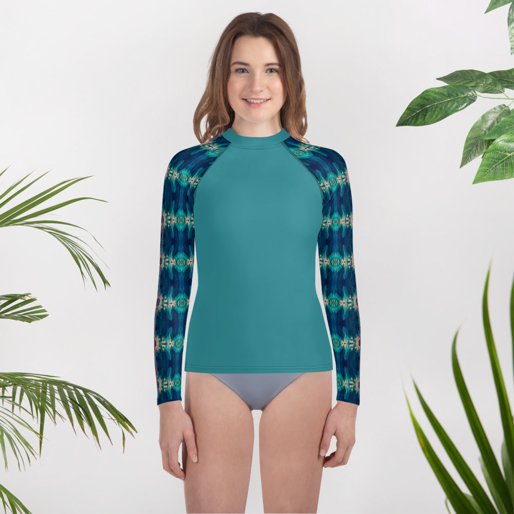 Bay Jetties Young Women's Long-Sleeve Rash Guard Triboca Arts 8  