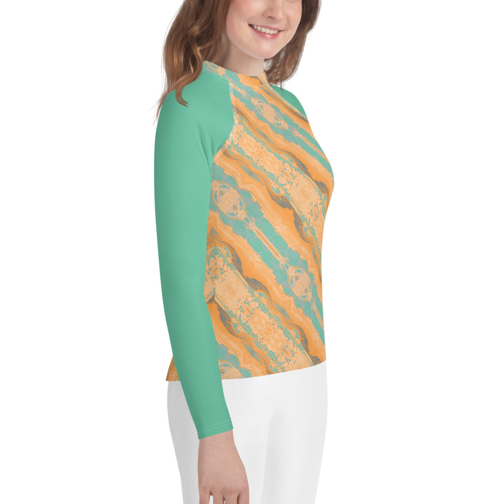 Gulf Shore Young Women's Long-Sleeve Rash Guard Triboca Arts   