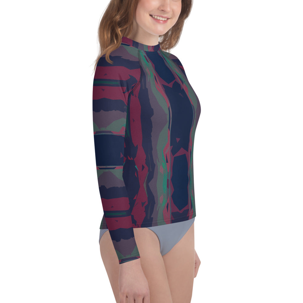 Gulf Shore Young Women's Long-Sleeve Rash Guard Triboca Arts