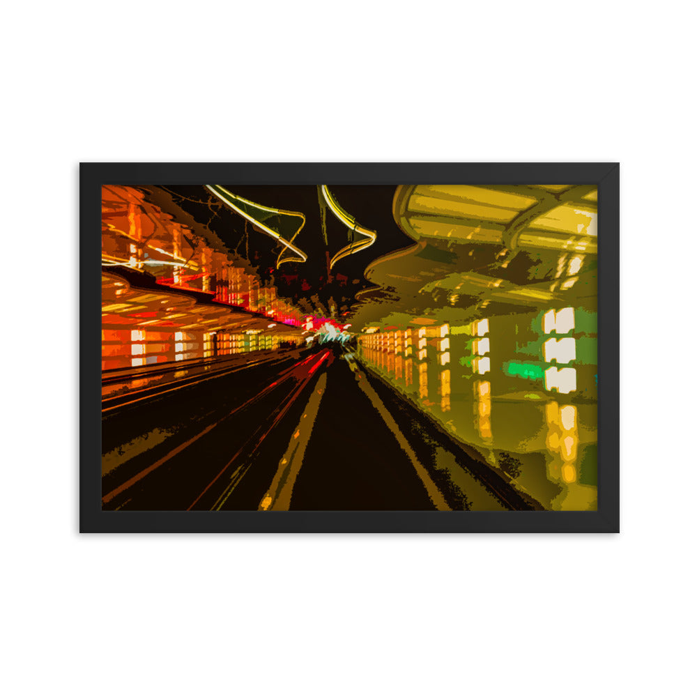 O'Hare At Night Framed Poster Triboca Arts   