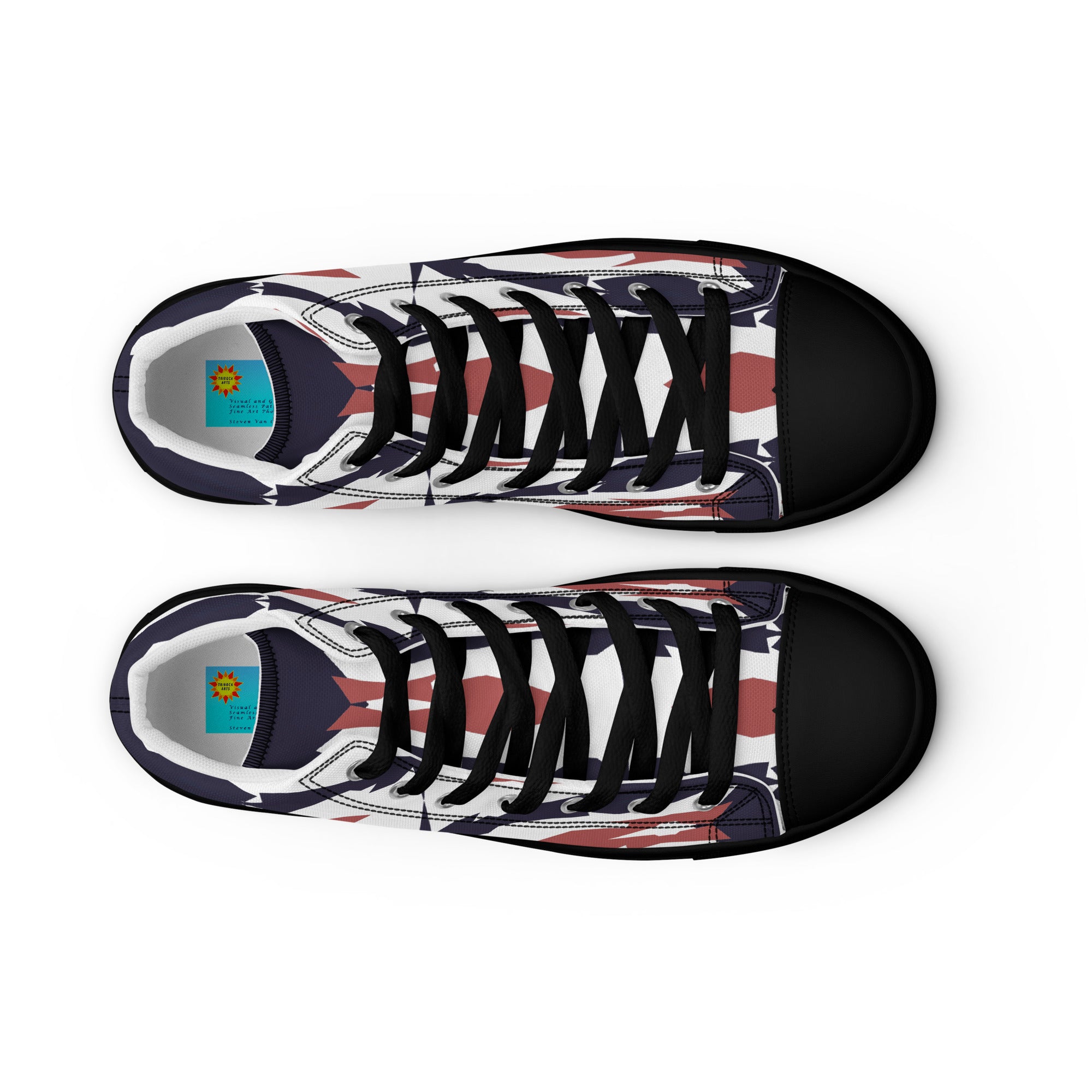 Gulf Shore Men's High Top Canvas Shoes Triboca Arts