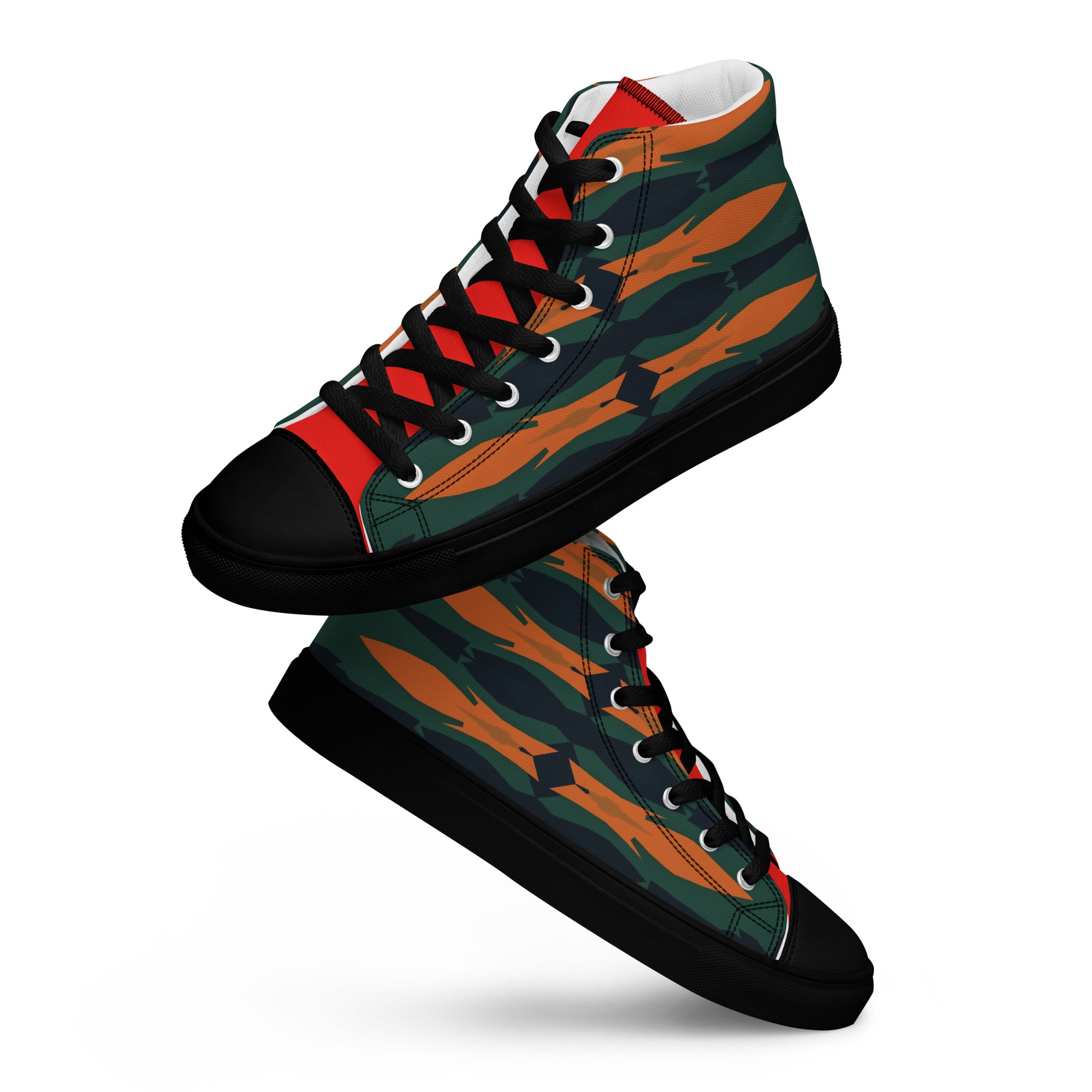 Gulf Shore Men's High Top Canvas Shoes Triboca Arts