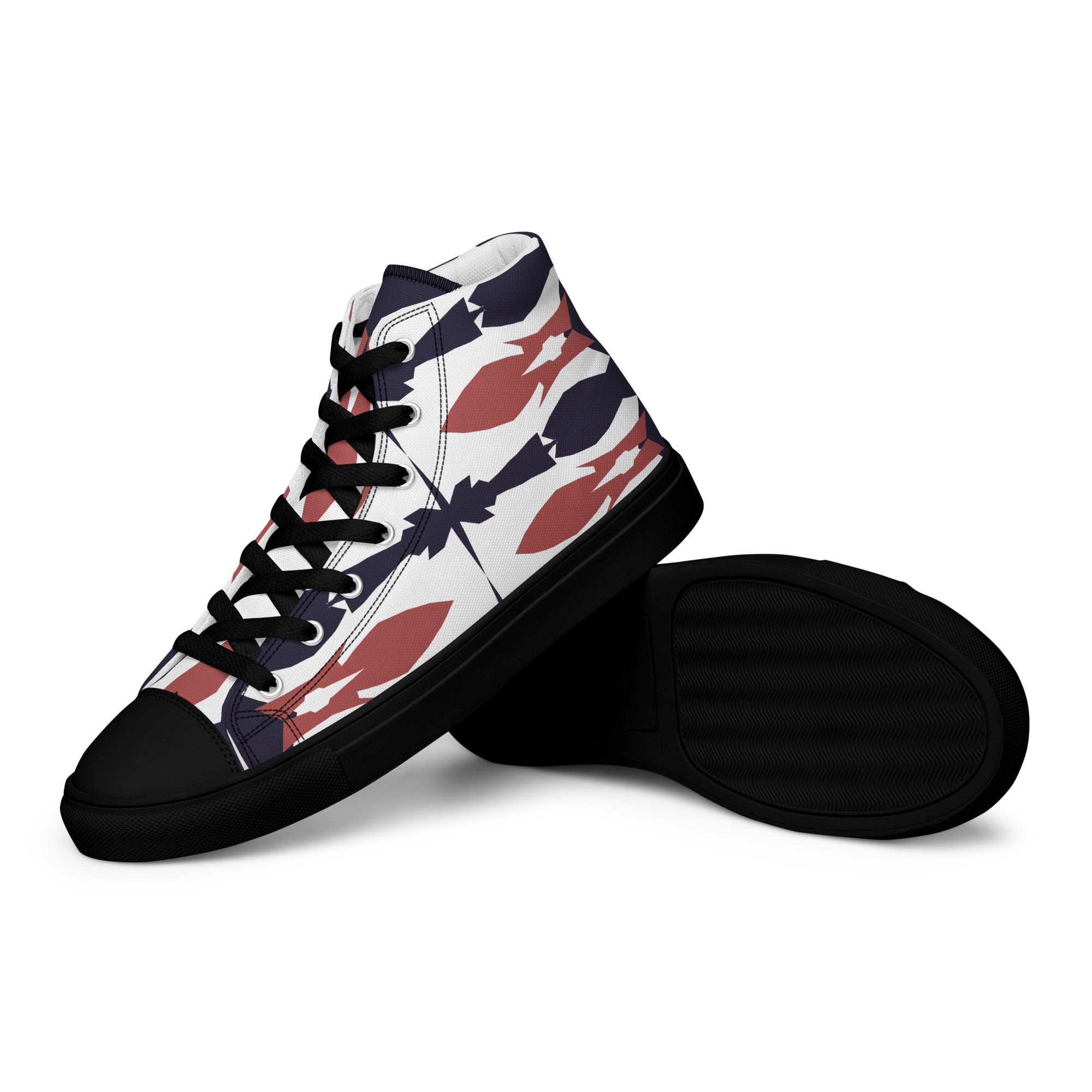 Gulf Shore Men's High Top Canvas Shoes Triboca Arts