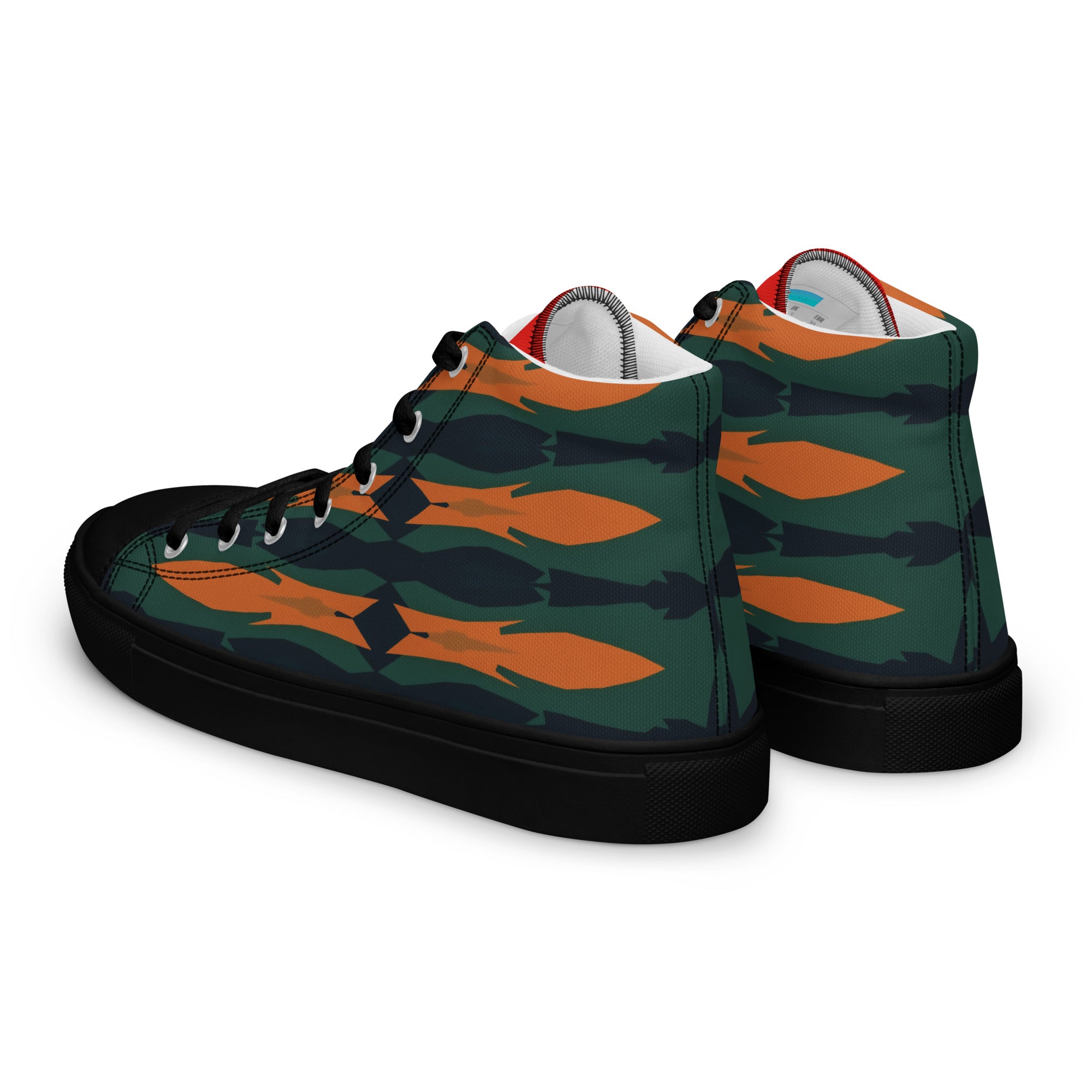 Gulf Shore Men's High Top Canvas Shoes Triboca Arts