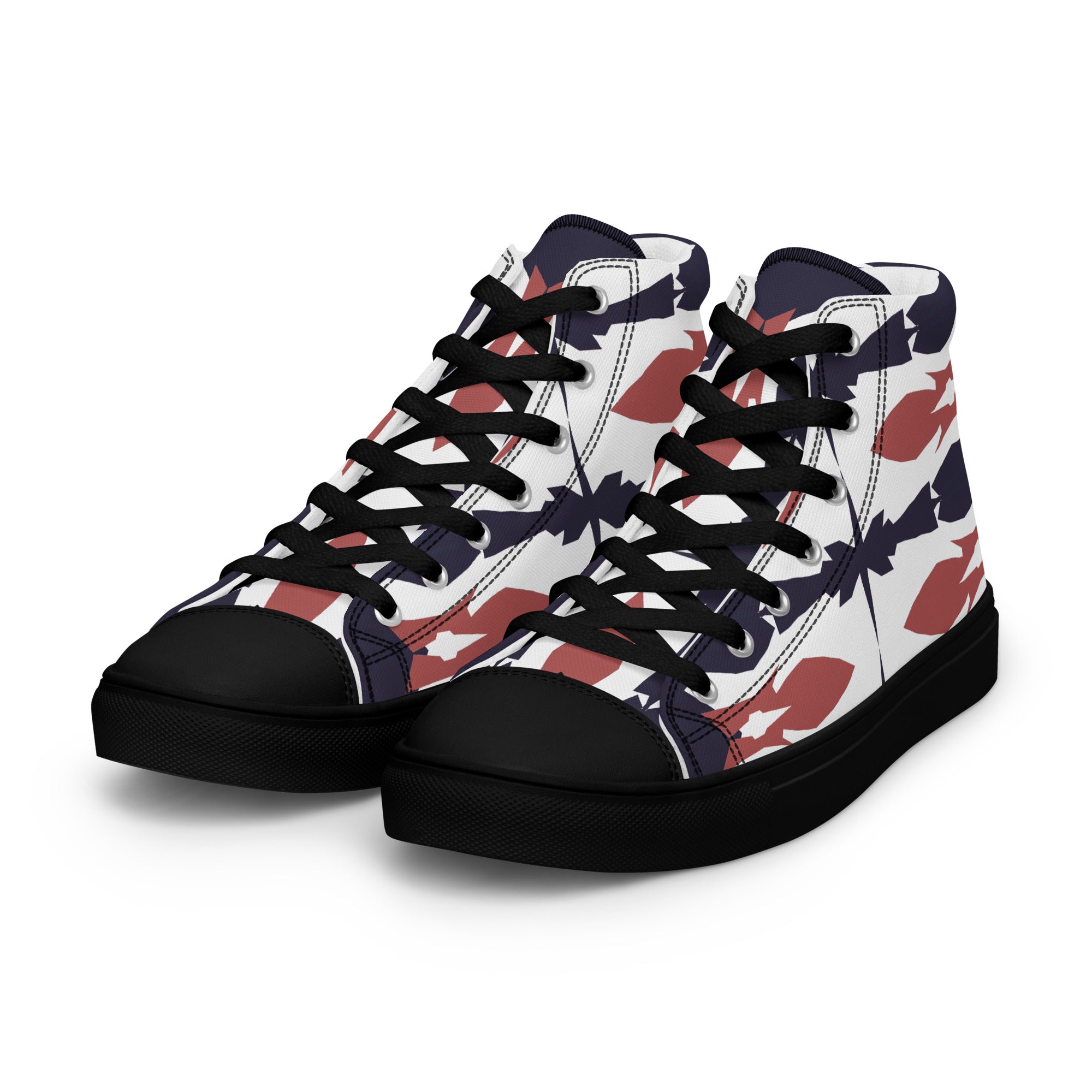 Gulf Shore Men's High Top Canvas Shoes Triboca Arts