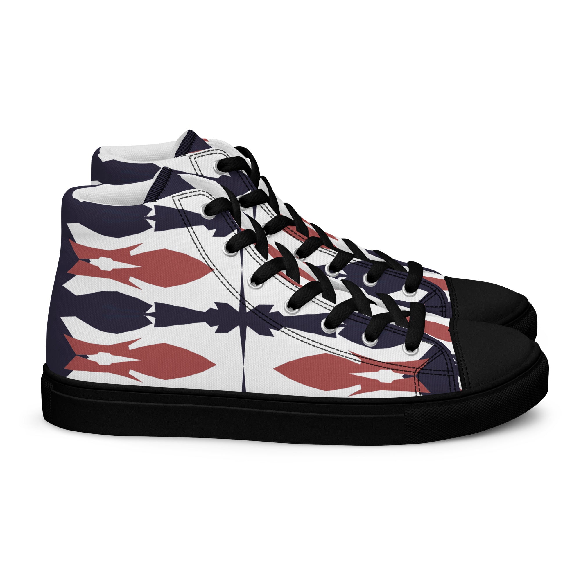 Gulf Shore Men's High Top Canvas Shoes Triboca Arts