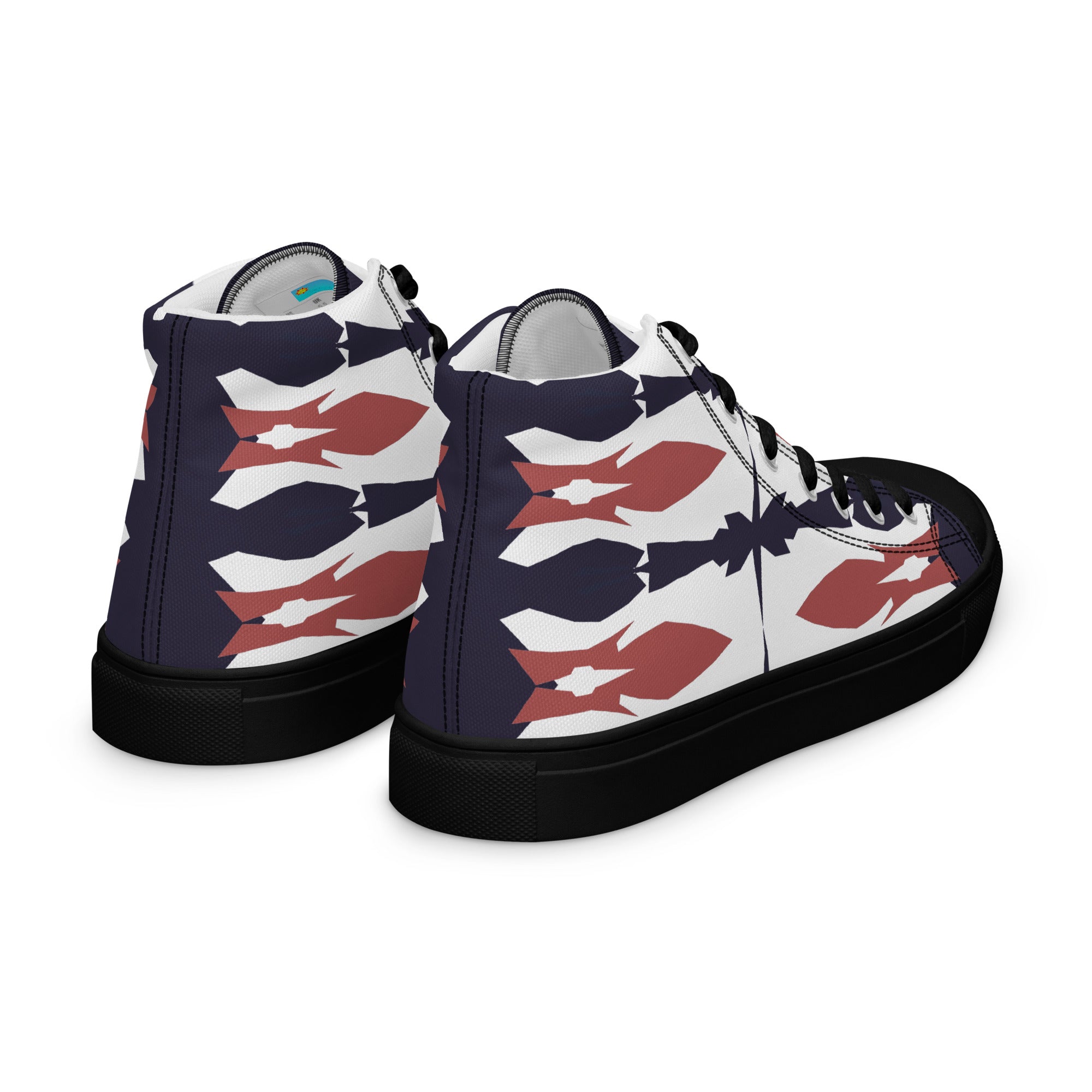 Gulf Shore Men's High Top Canvas Shoes Triboca Arts
