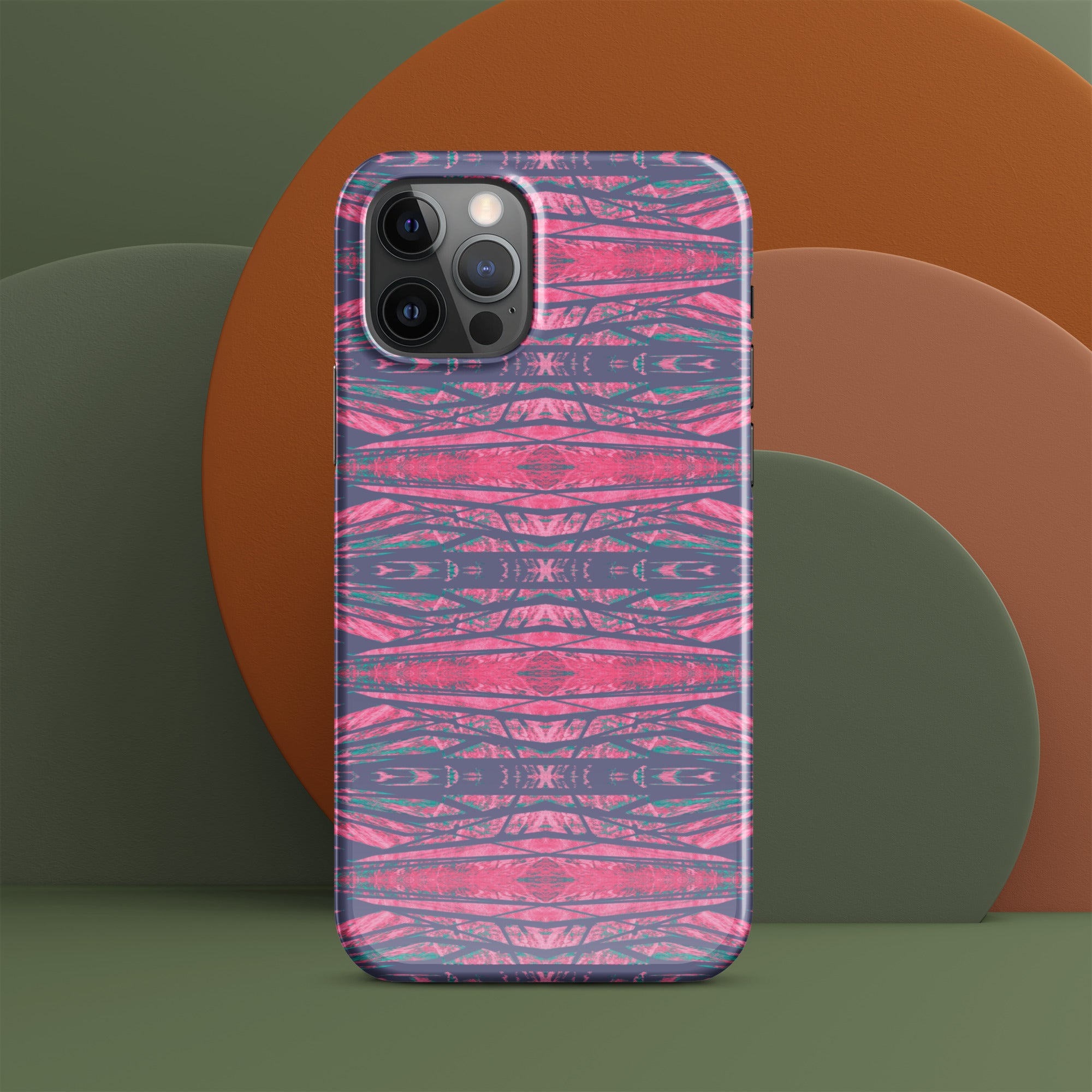 Shadows Gray On Pink Snap Case for iPhone® Triboca Arts iPhone 12 Pro