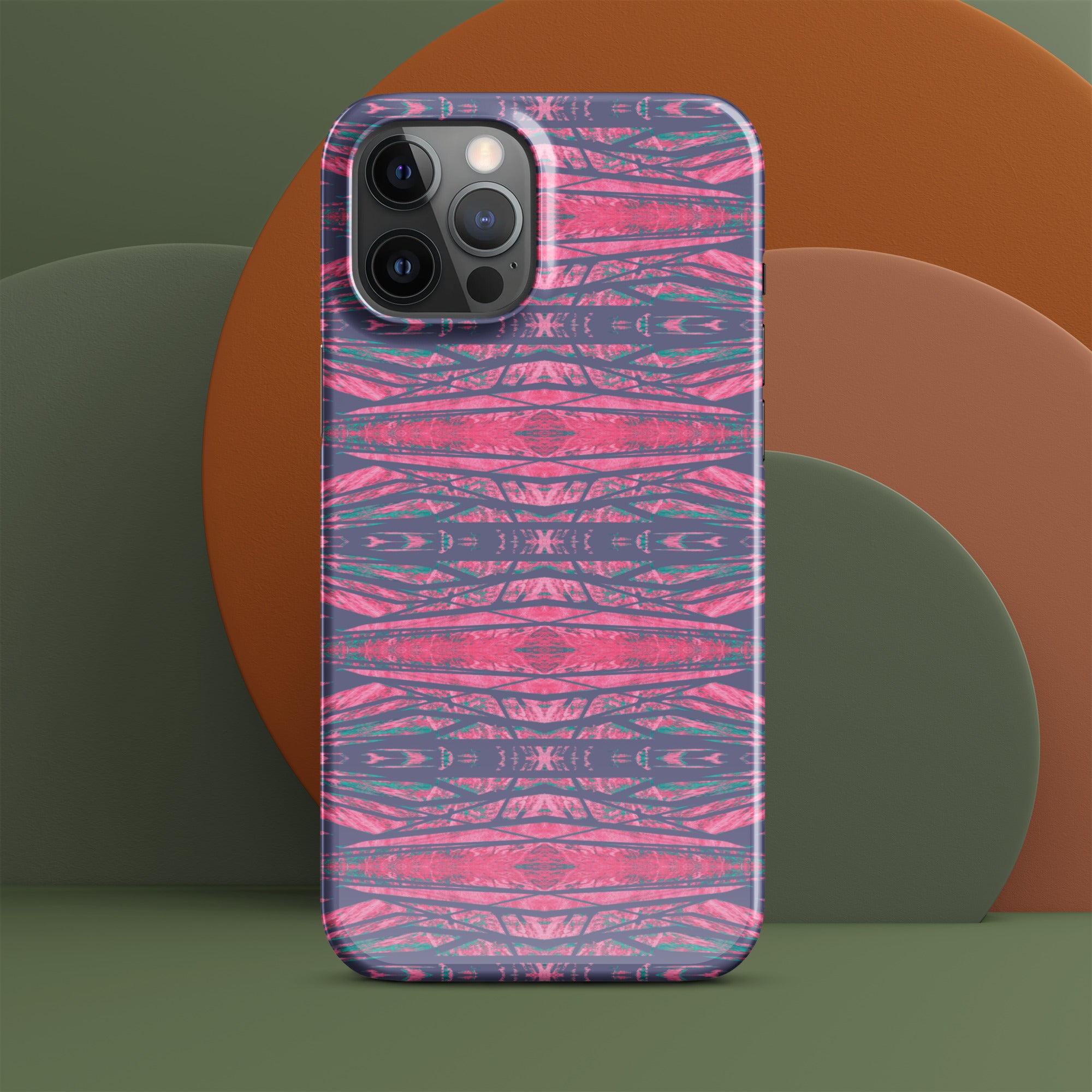 Shadows Gray On Pink Snap Case for iPhone® Triboca Arts iPhone 12 Pro Max  