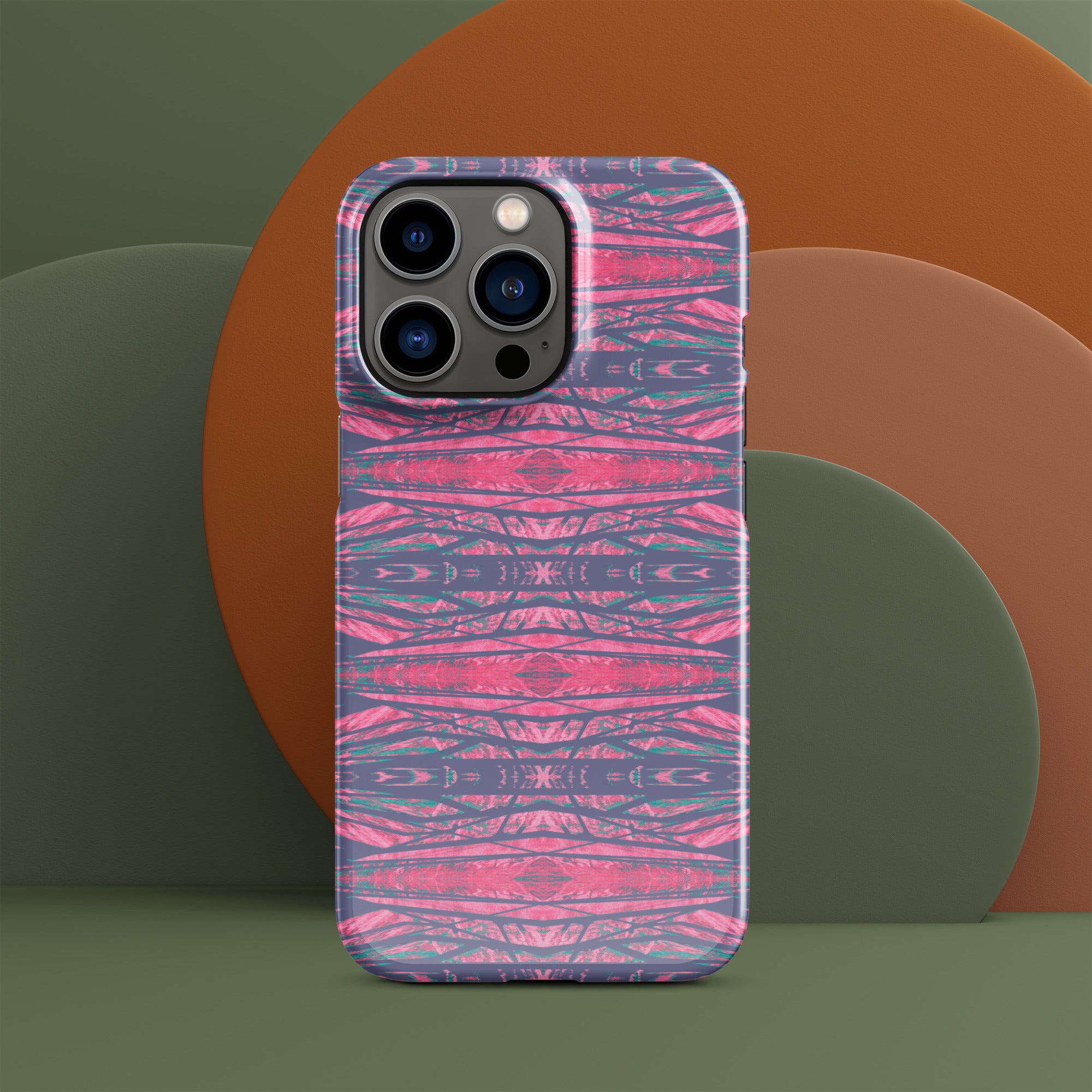 Shadows Gray On Pink Snap Case for iPhone® Triboca Arts iPhone 13 Pro