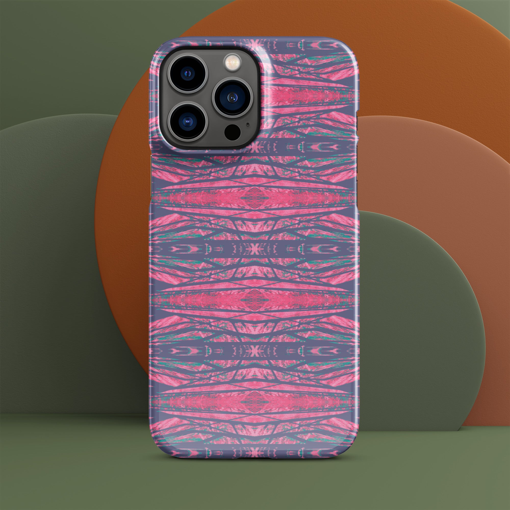 Shadows Gray On Pink Snap Case for iPhone® Triboca Arts iPhone 13 Pro Max  