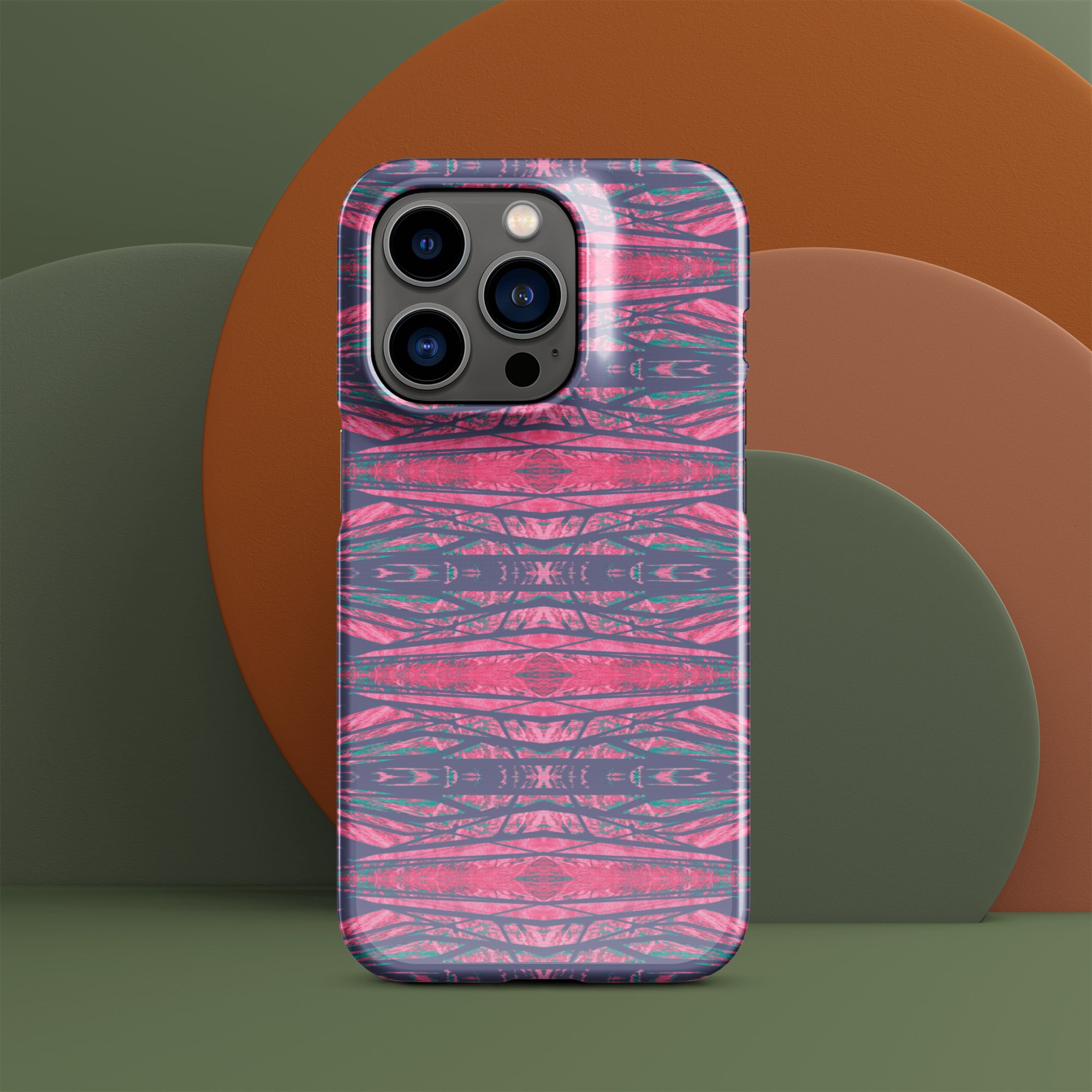 Shadows Gray On Pink Snap Case for iPhone® Triboca Arts iPhone 14 Pro