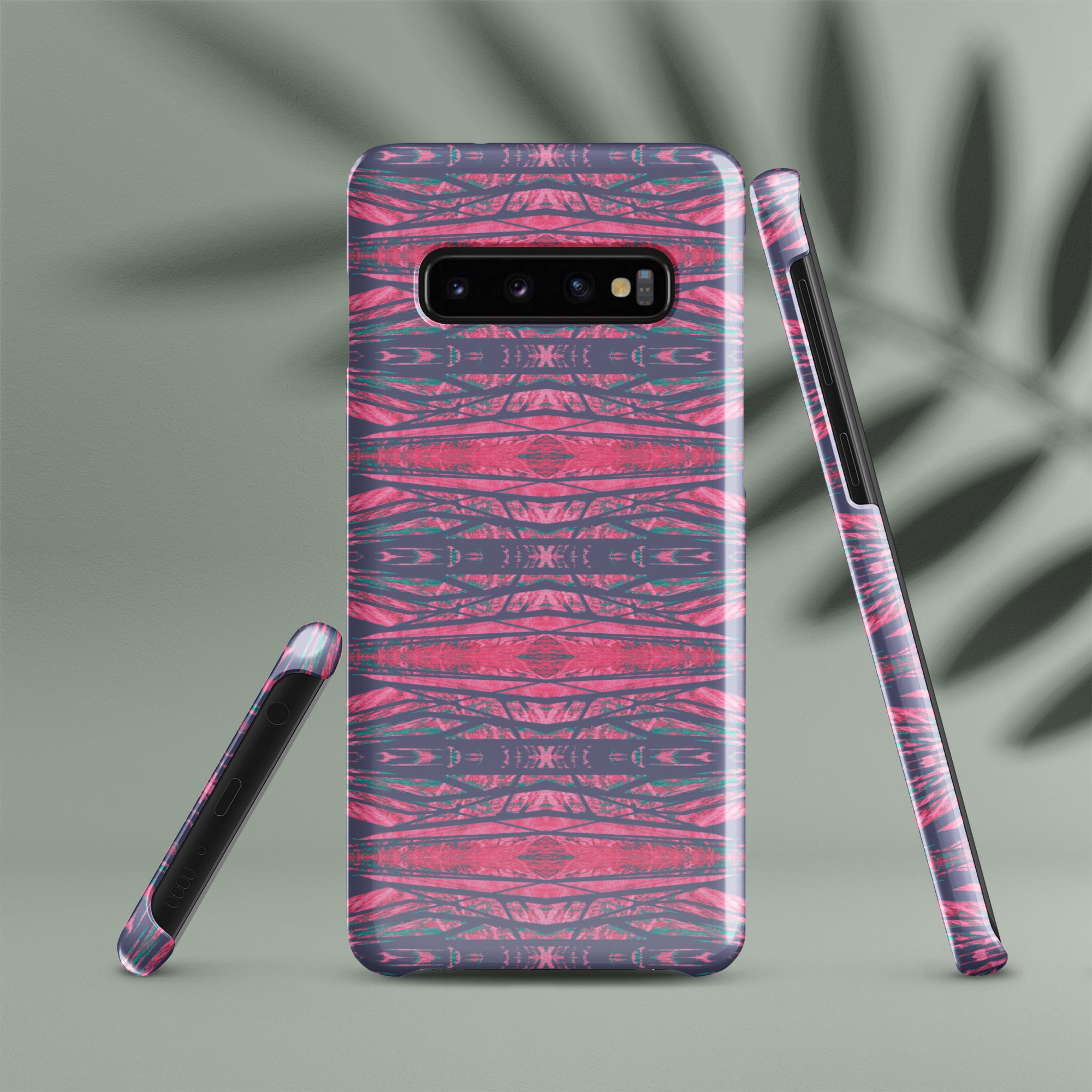 Shadows Gray On Pink Snap Case for Samsung® Triboca Arts Samsung Galaxy S10