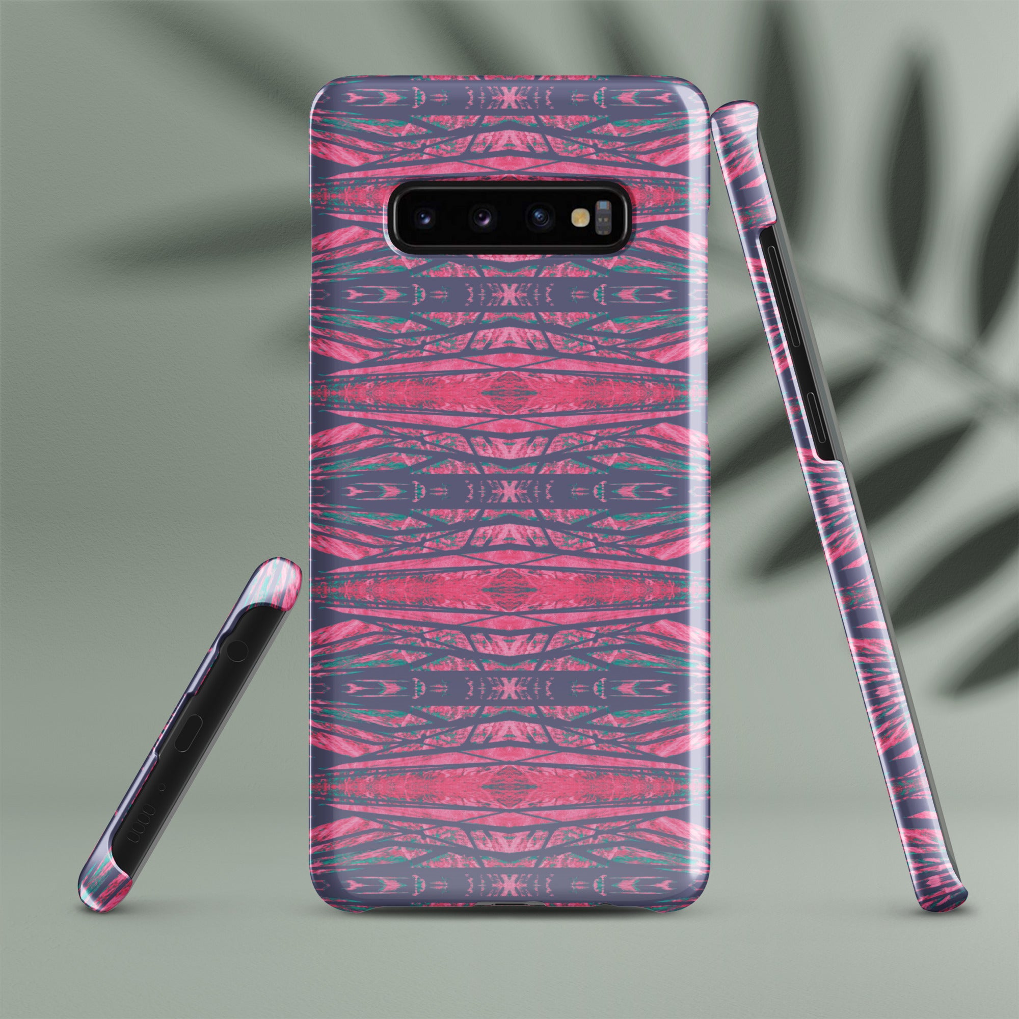 Shadows Gray On Pink Snap Case for Samsung® Triboca Arts Samsung Galaxy S10 Plus