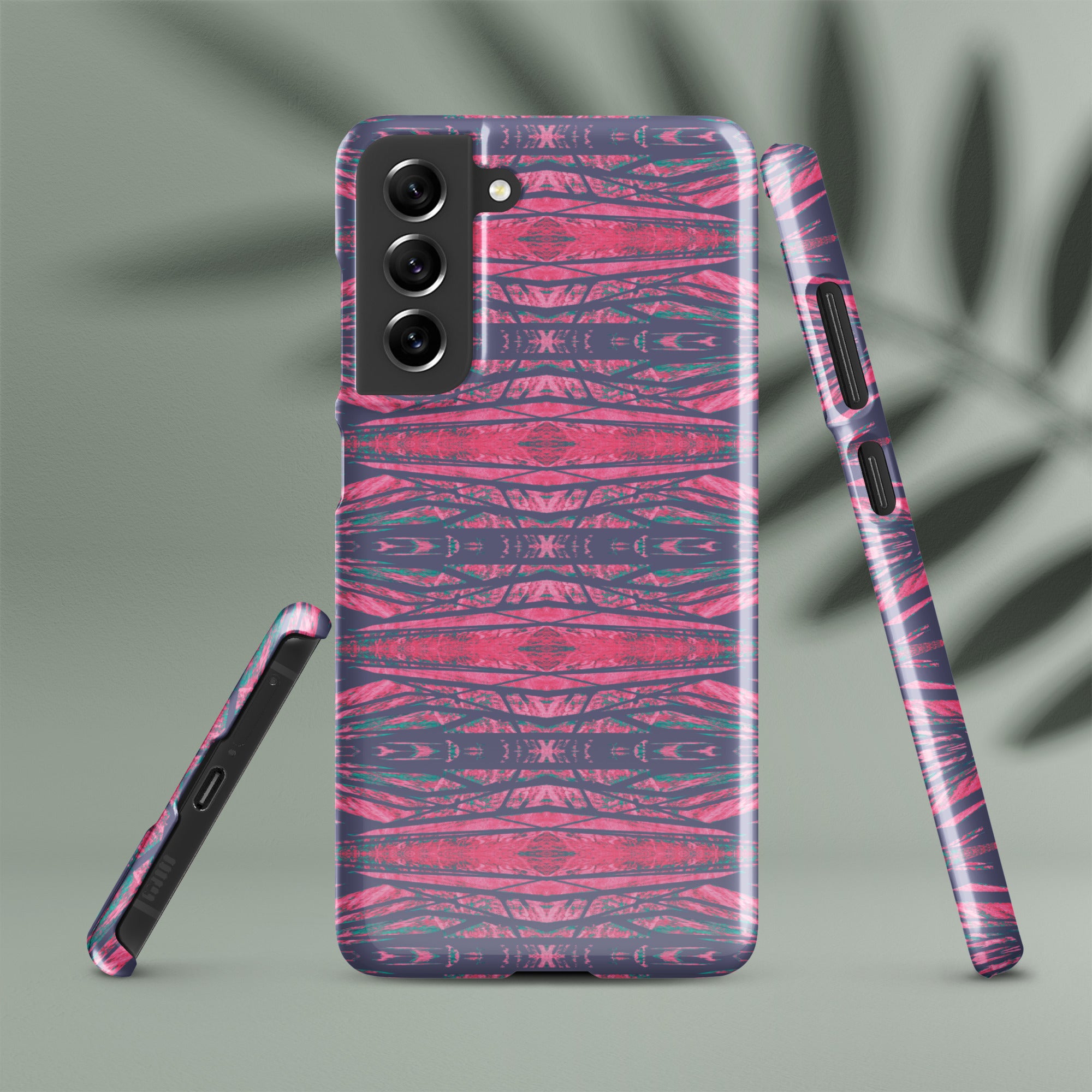 Shadows Gray On Pink Snap Case for Samsung® Triboca Arts Samsung Galaxy S21 FE