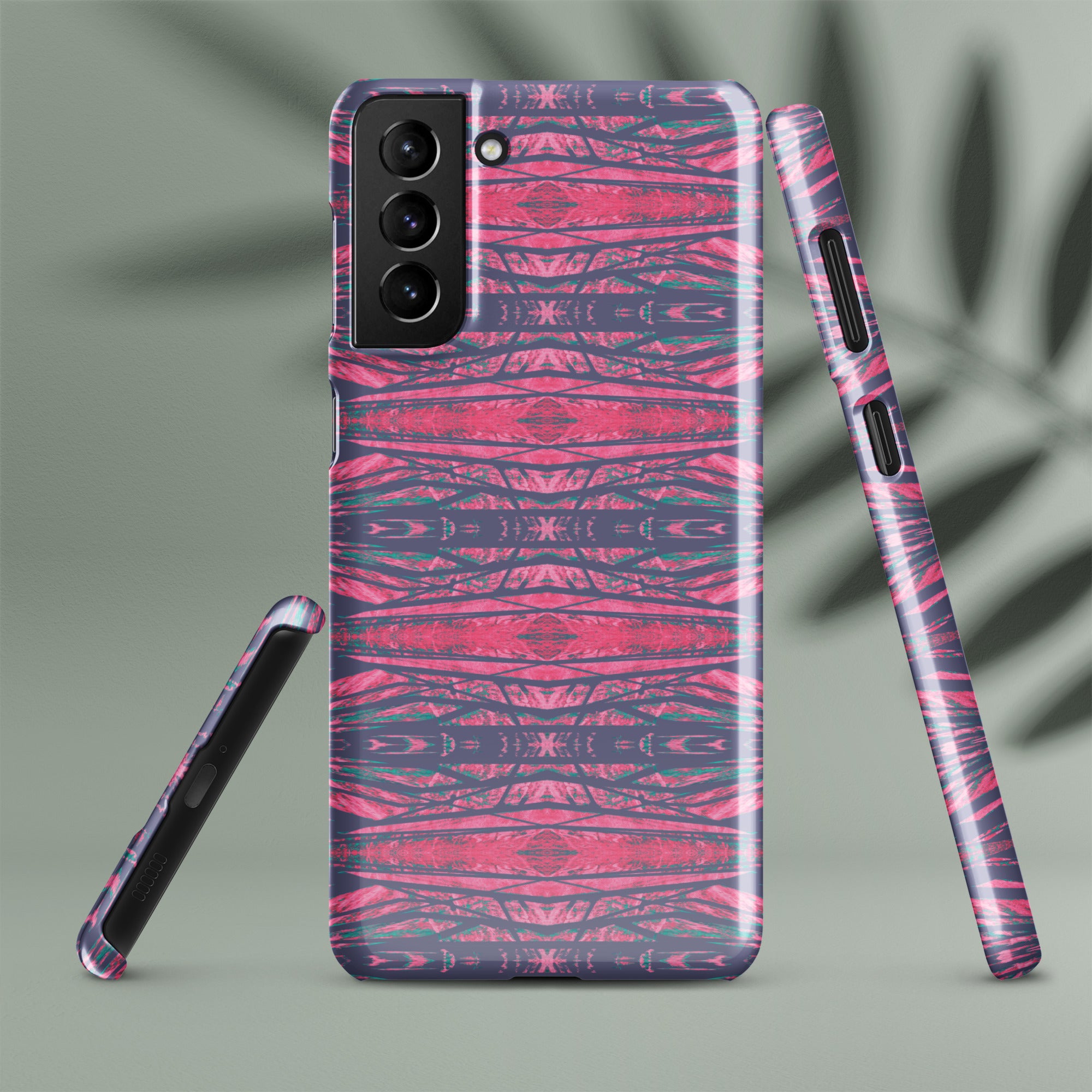 Shadows Gray On Pink Snap Case for Samsung® Triboca Arts Samsung Galaxy S21 Plus