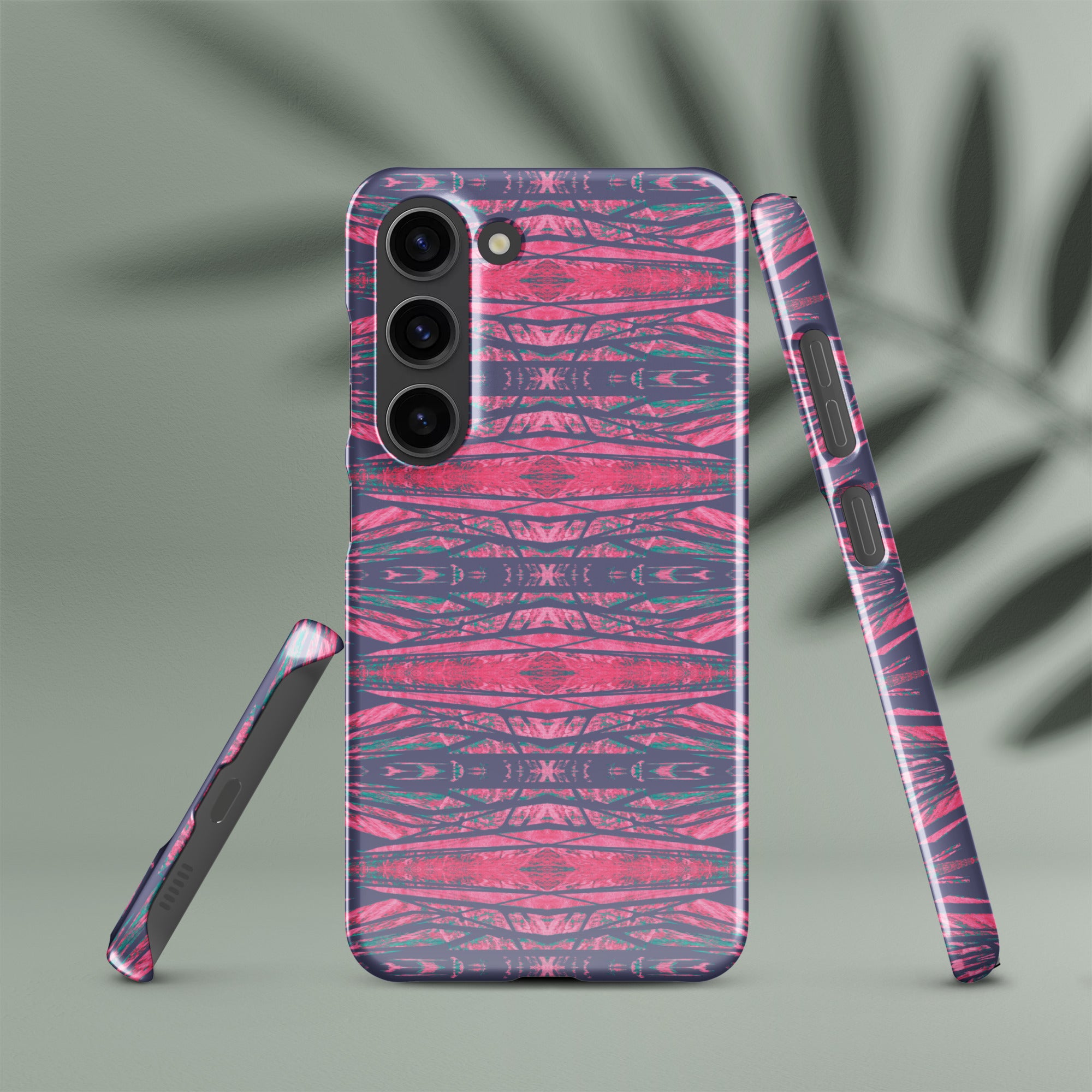 Shadows Gray On Pink Snap Case for Samsung® Triboca Arts Samsung Galaxy S23
