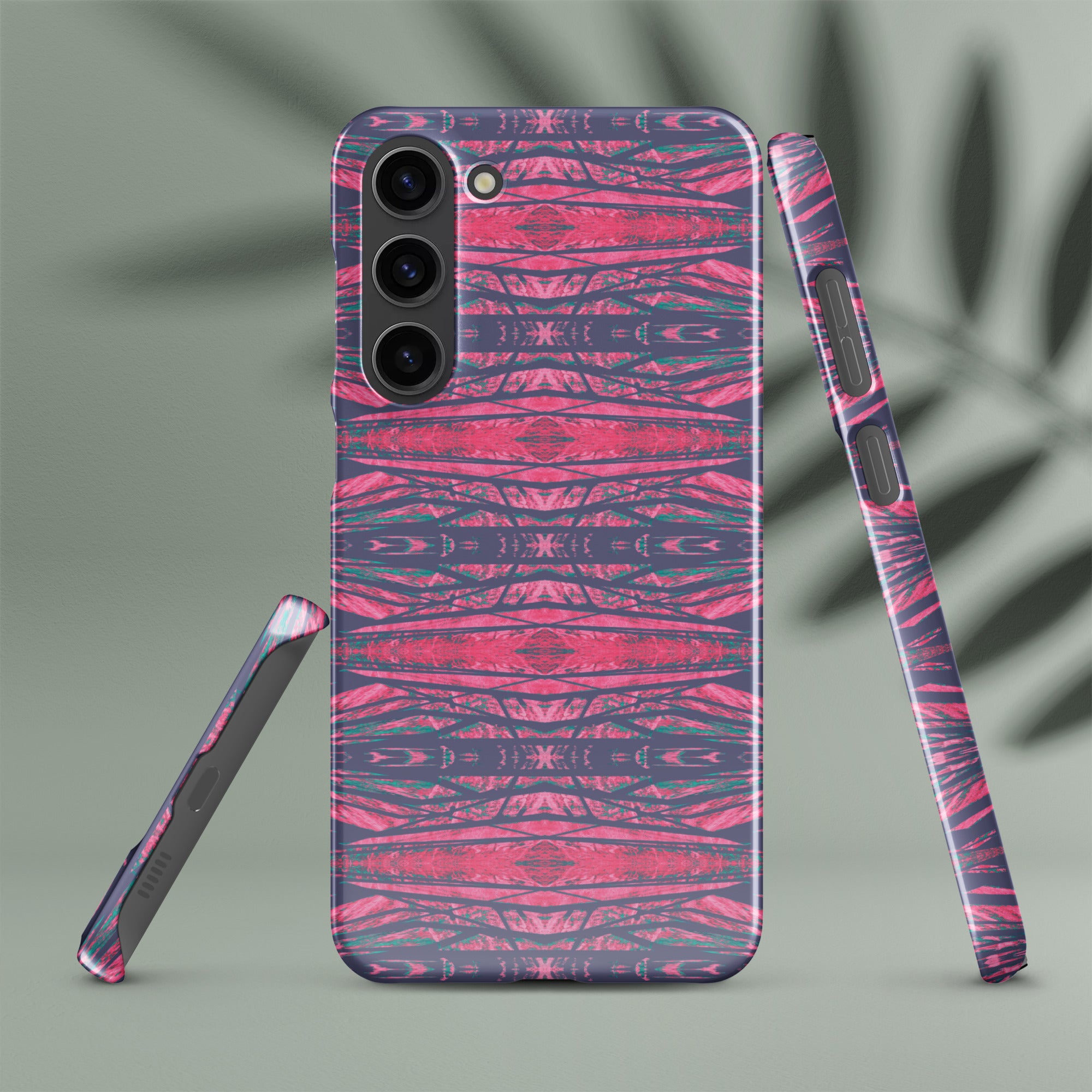 Shadows Gray On Pink Snap Case for Samsung® Triboca Arts Samsung Galaxy S23 Plus